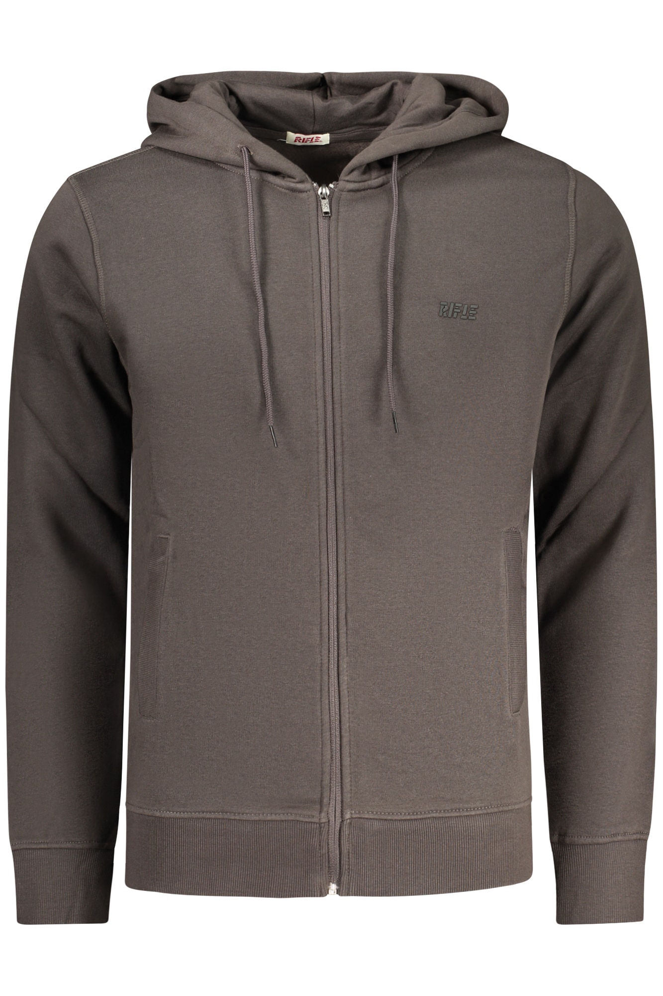 RIFLE Herren-Sweatshirt mit Reißverschluss, grau