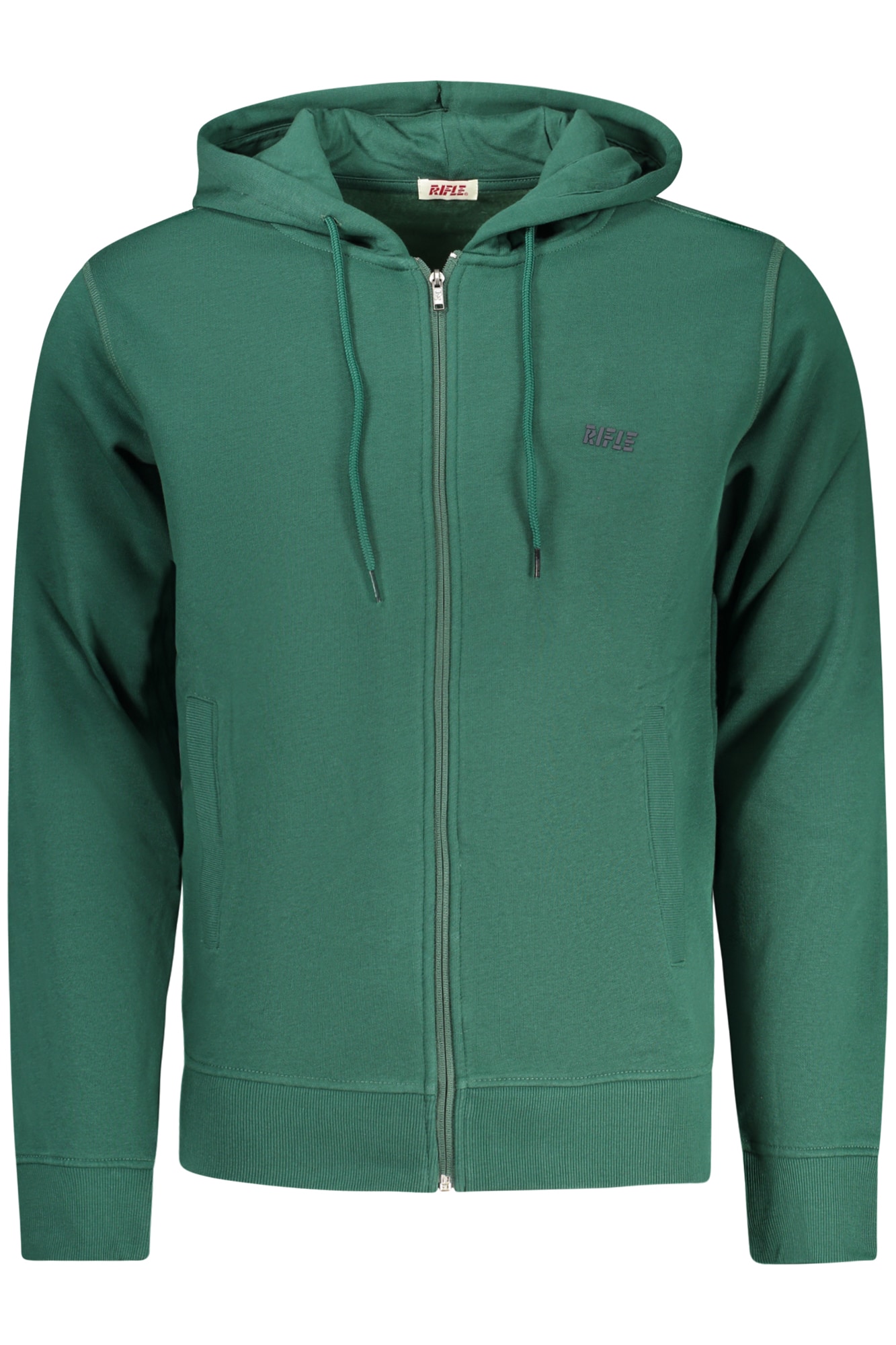 RIFLE Herren-Sweatshirt mit Reißverschluss, grün