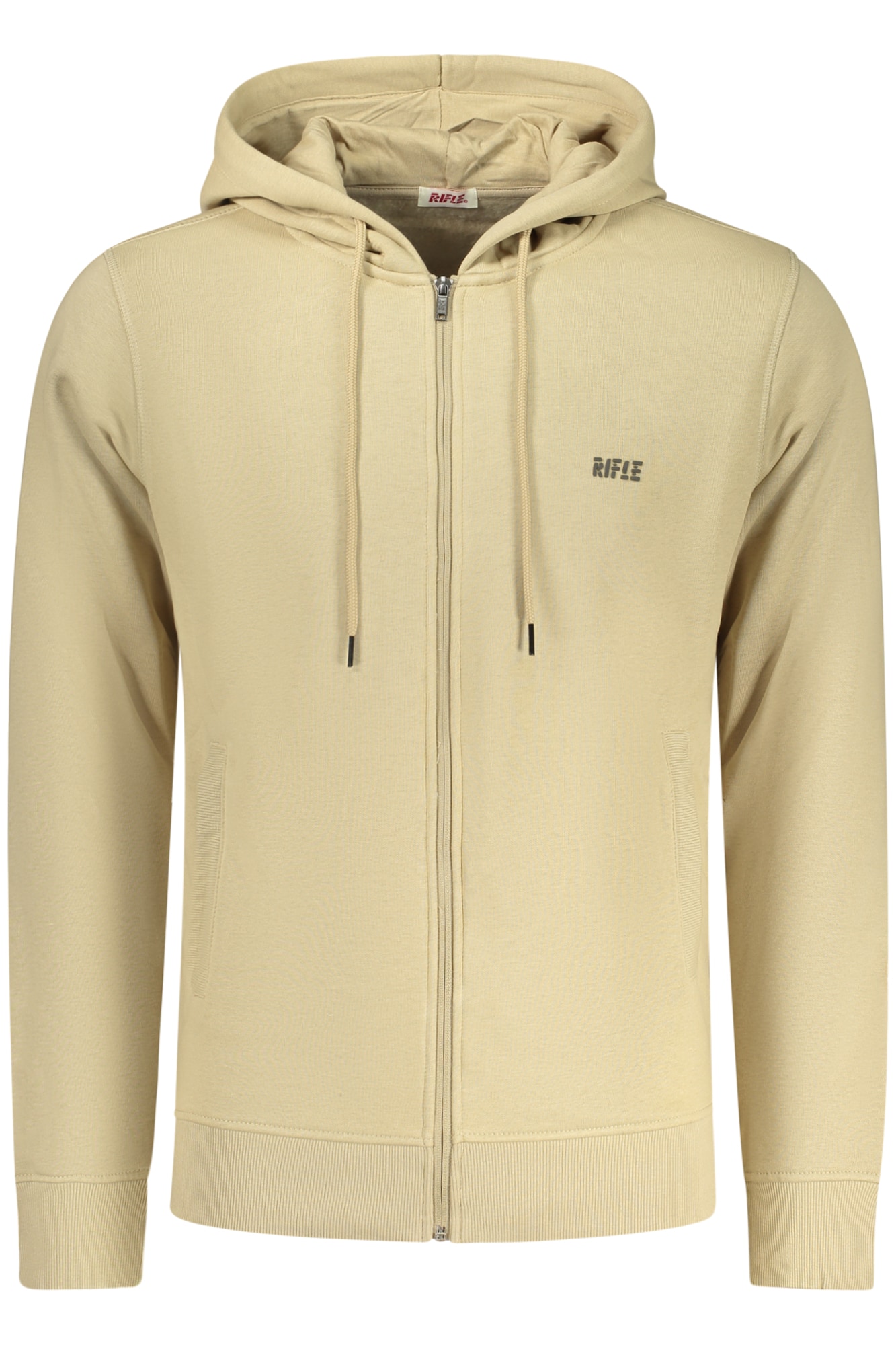 RIFLE Herren-Sweatshirt mit Reißverschluss, beige