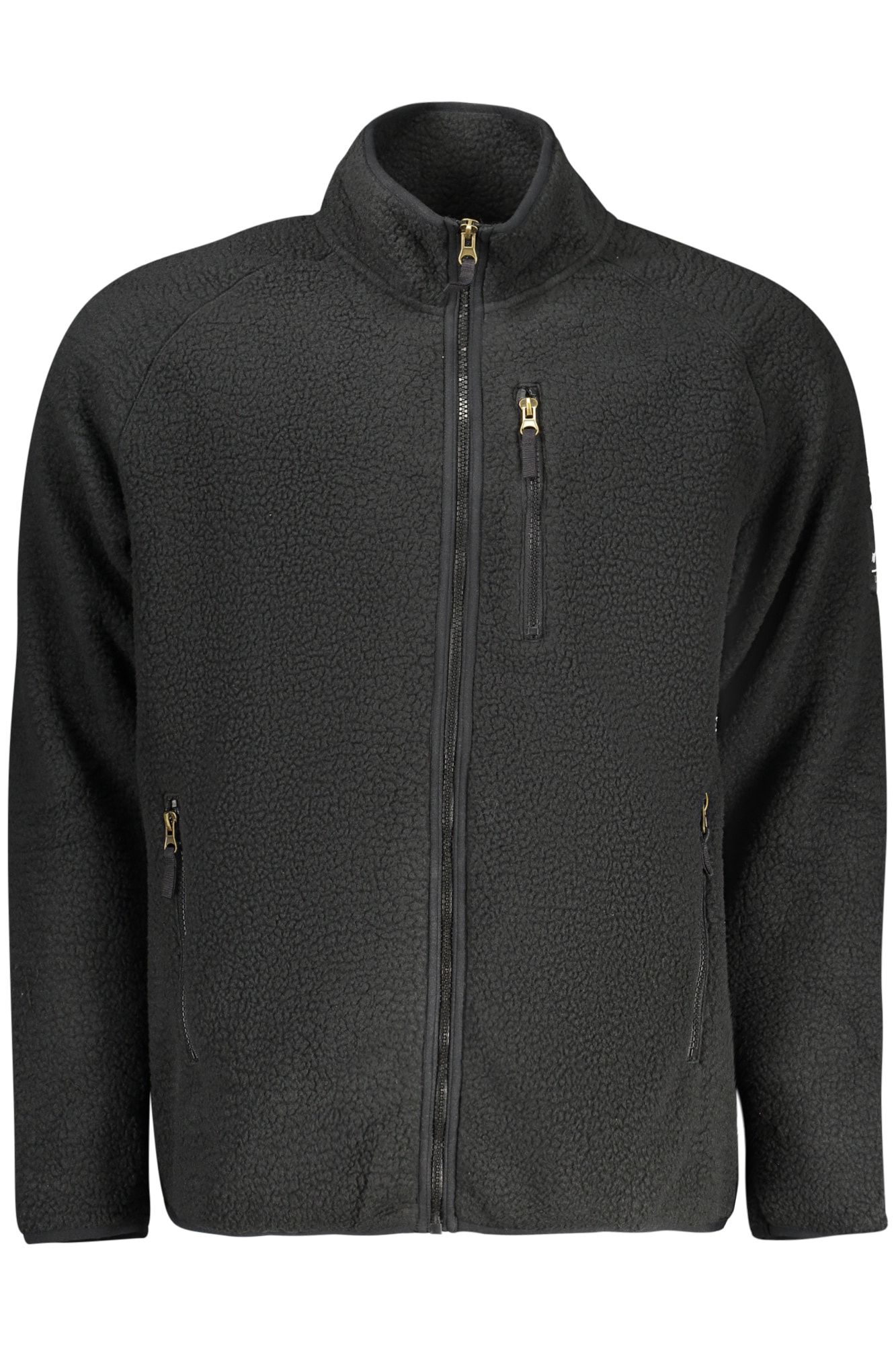 US GRAND Herren-Sweatshirt mit Reißverschluss, schwarz