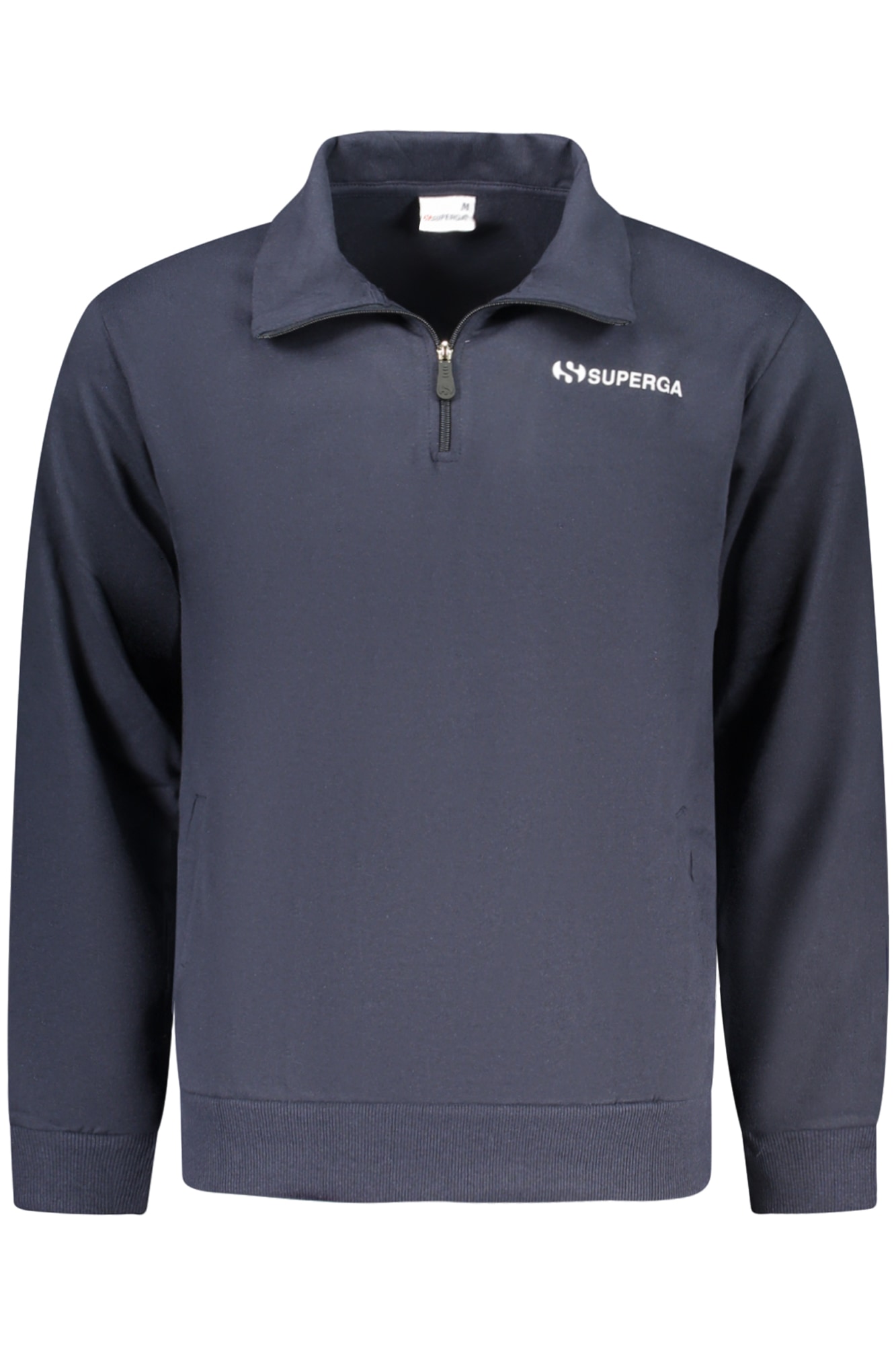 SUPERGA HERREN-SWEATSHIRT MIT REISSVERSCHLUSS, BLAU