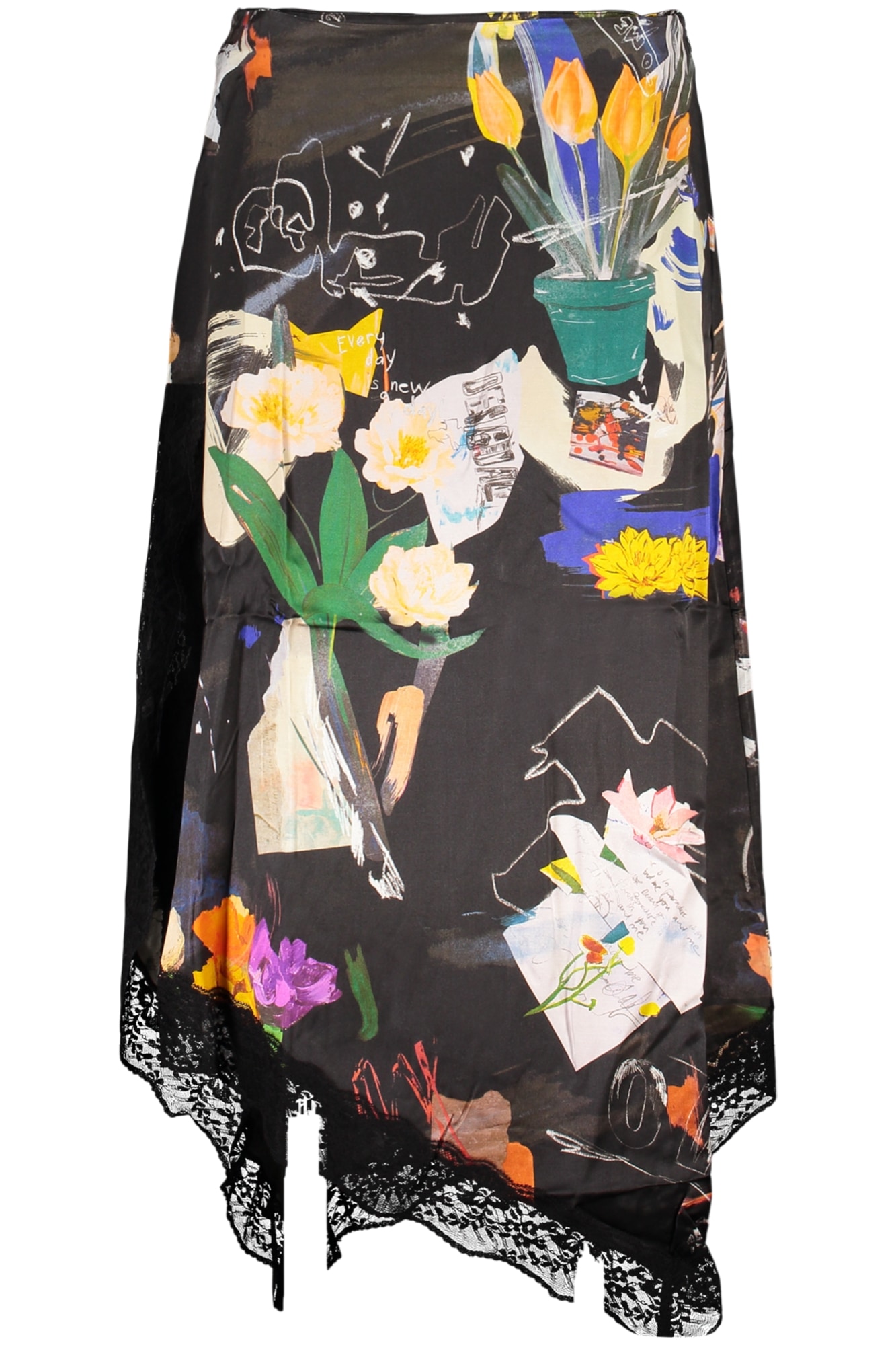 DESIGUAL DAMEN LANGER ROCK SCHWARZ