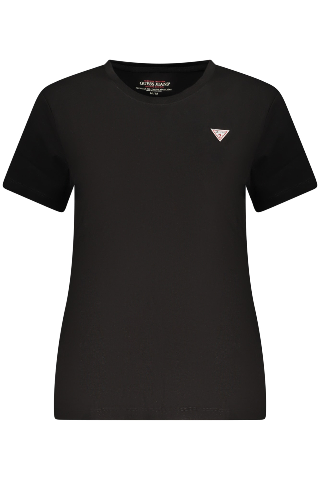 GUESS JEANS DAMEN KURZARM-T-SHIRT SCHWARZ