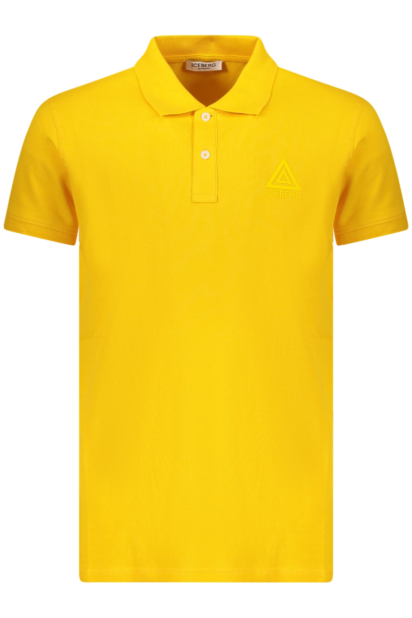 ICEBERG Herren-Poloshirt mit kurzen Ärmeln, gelb