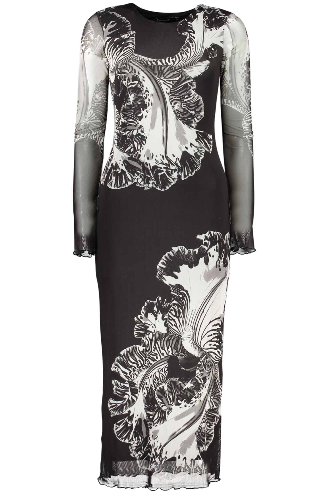 DESIGUAL DAMEN LANGES SCHWARZES KLEID