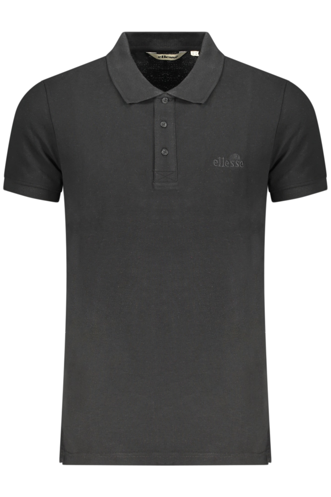 ELLESSE Herren-Poloshirt mit kurzen Ärmeln, schwarz