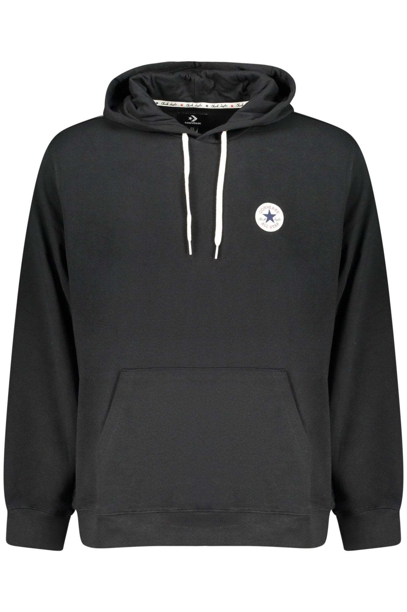 Converse Herren-Kapuzenjacke mit Reißverschluss, Schwarz