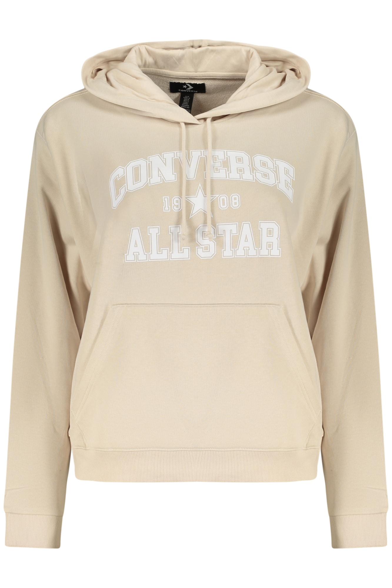 Converse Damen-Kapuzenjacke mit Reißverschluss in Beige