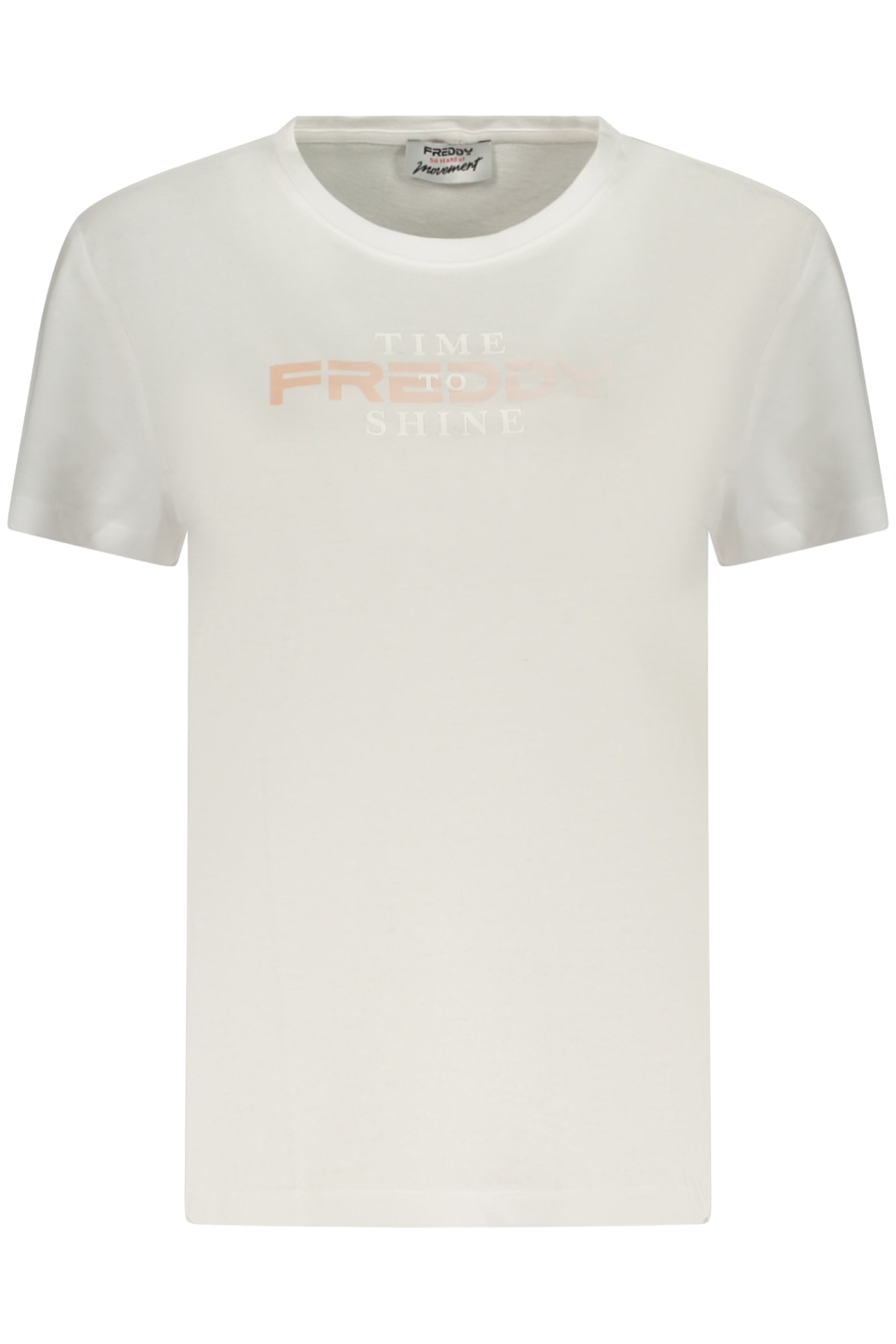 FREDDY DAMEN-T-SHIRT MIT KURZEN ÄRMELN, WEISS