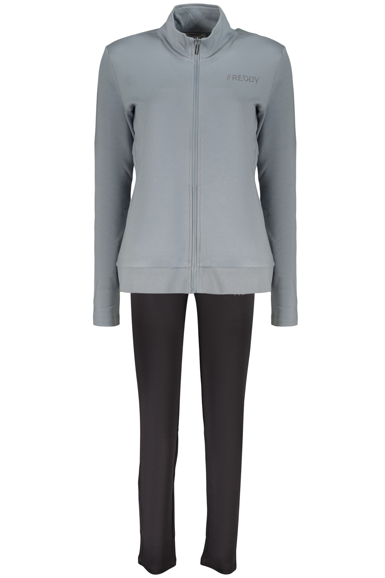 FREDDY DAMEN HELLBLAUES SWEATSHIRT MIT REISSVERSCHLUSS