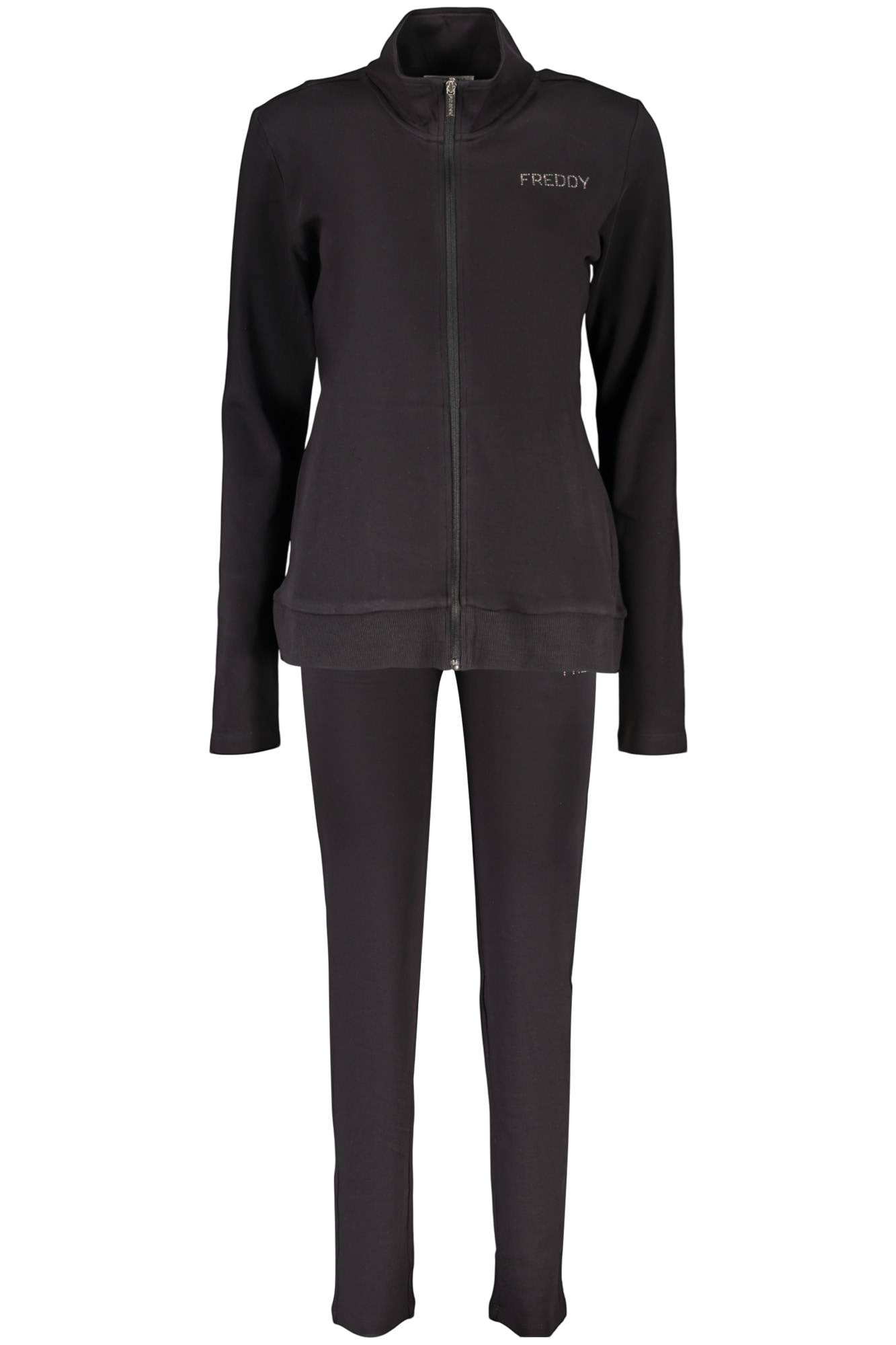 FREDDY DAMEN SCHWARZES SWEATSHIRT MIT REISSVERSCHLUSS