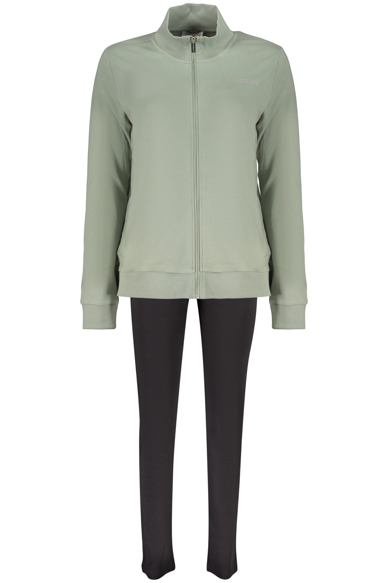 FREDDY DAMEN-SWEATSHIRT MIT GRÜNEM REISSVERSCHLUSS