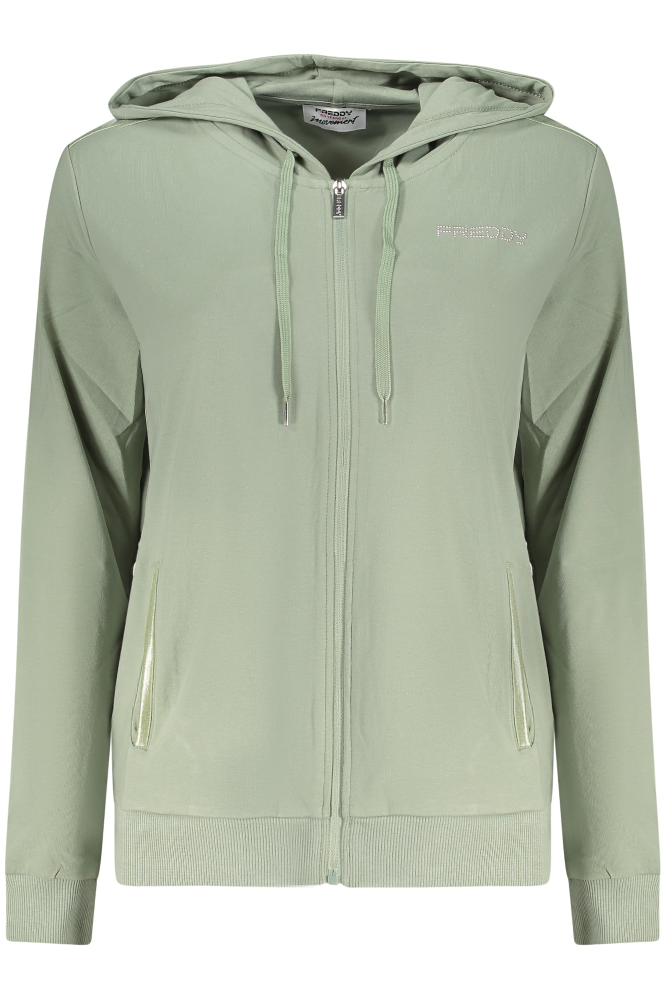 FREDDY DAMEN-SWEATSHIRT MIT GRÜNEM REISSVERSCHLUSS