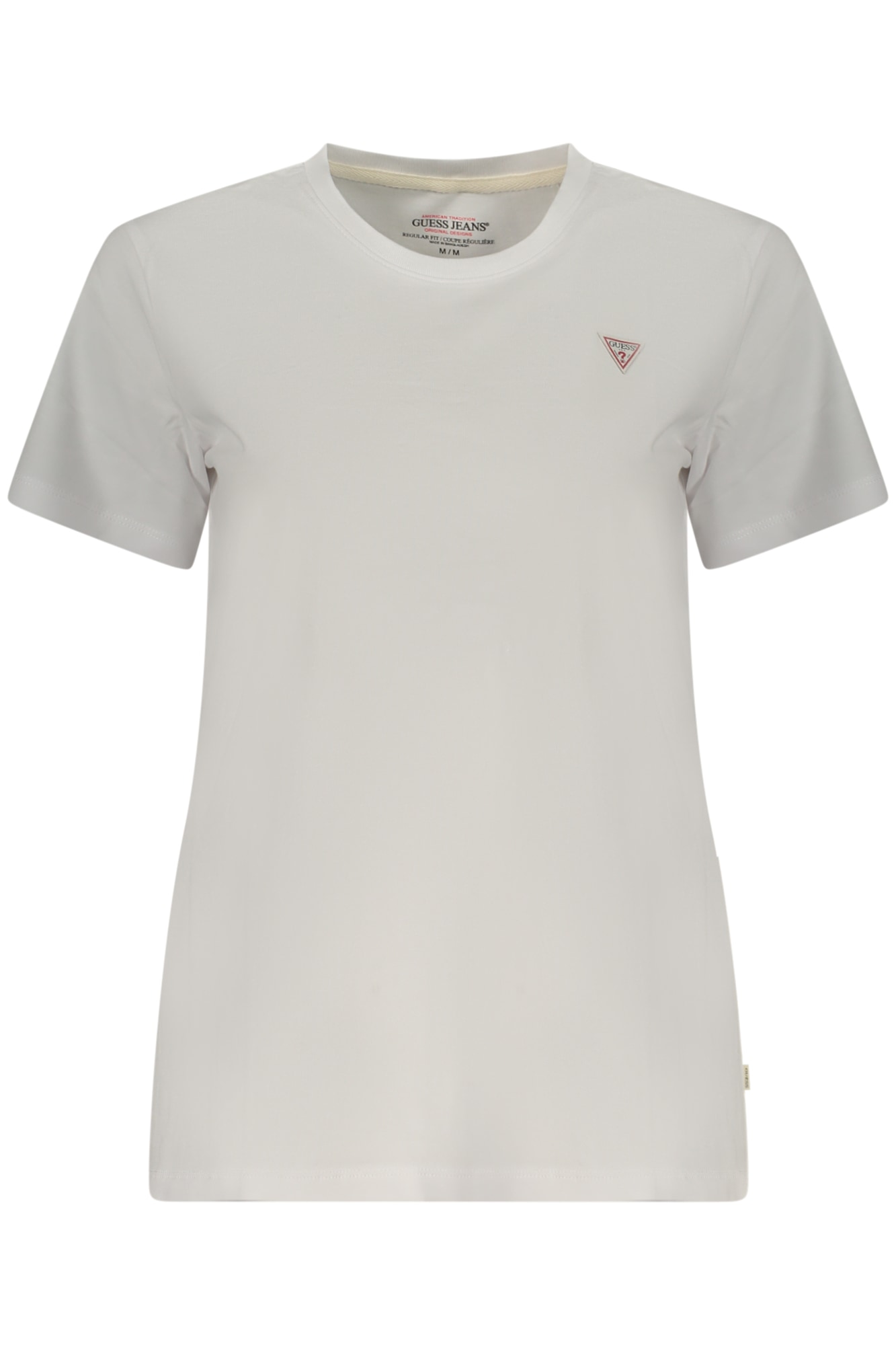 GUESS JEANS DAMEN KURZARM-T-SHIRT WEISS