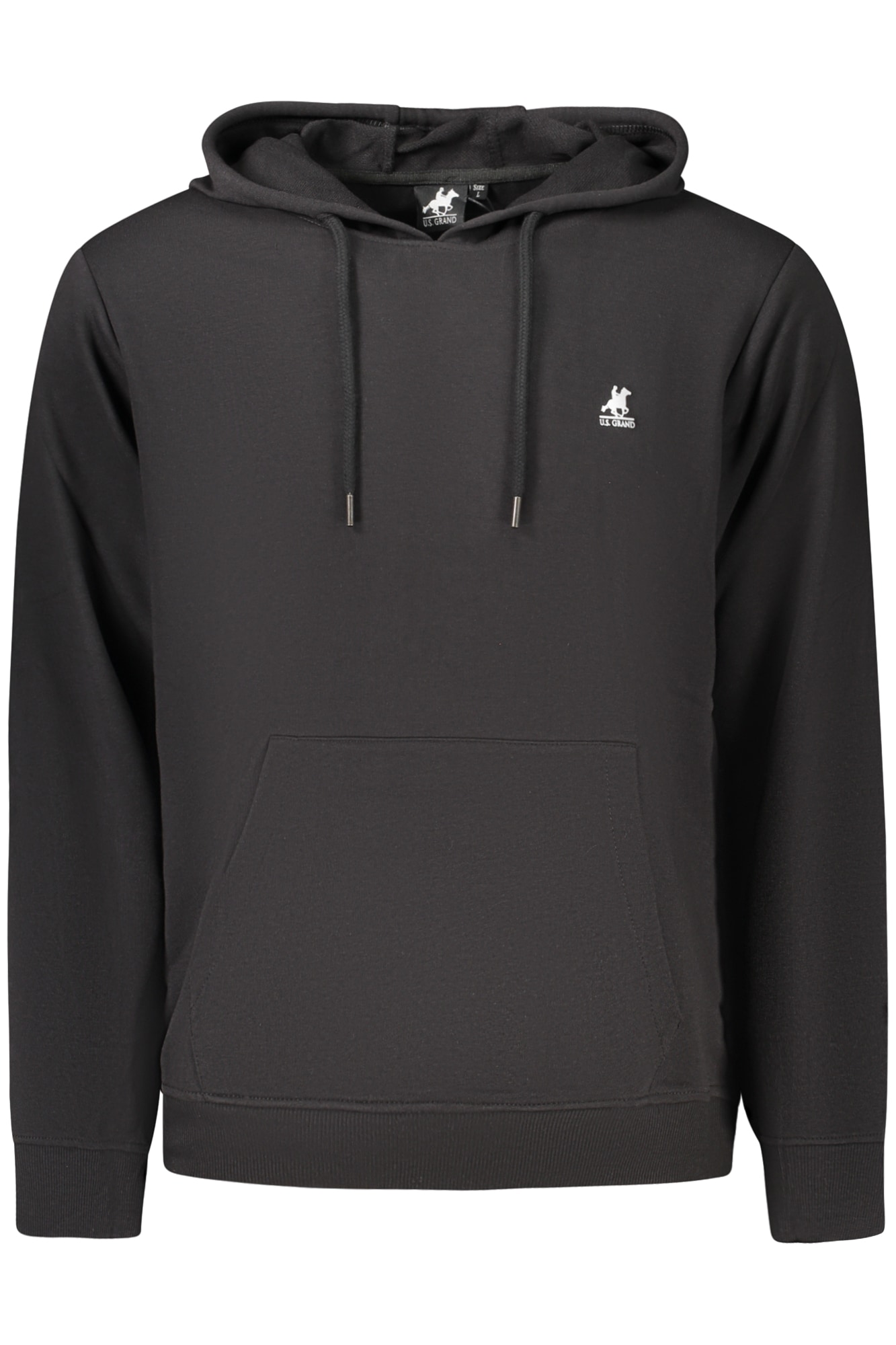 US GRAND Herren-Sweatshirt mit Reißverschluss, schwarz