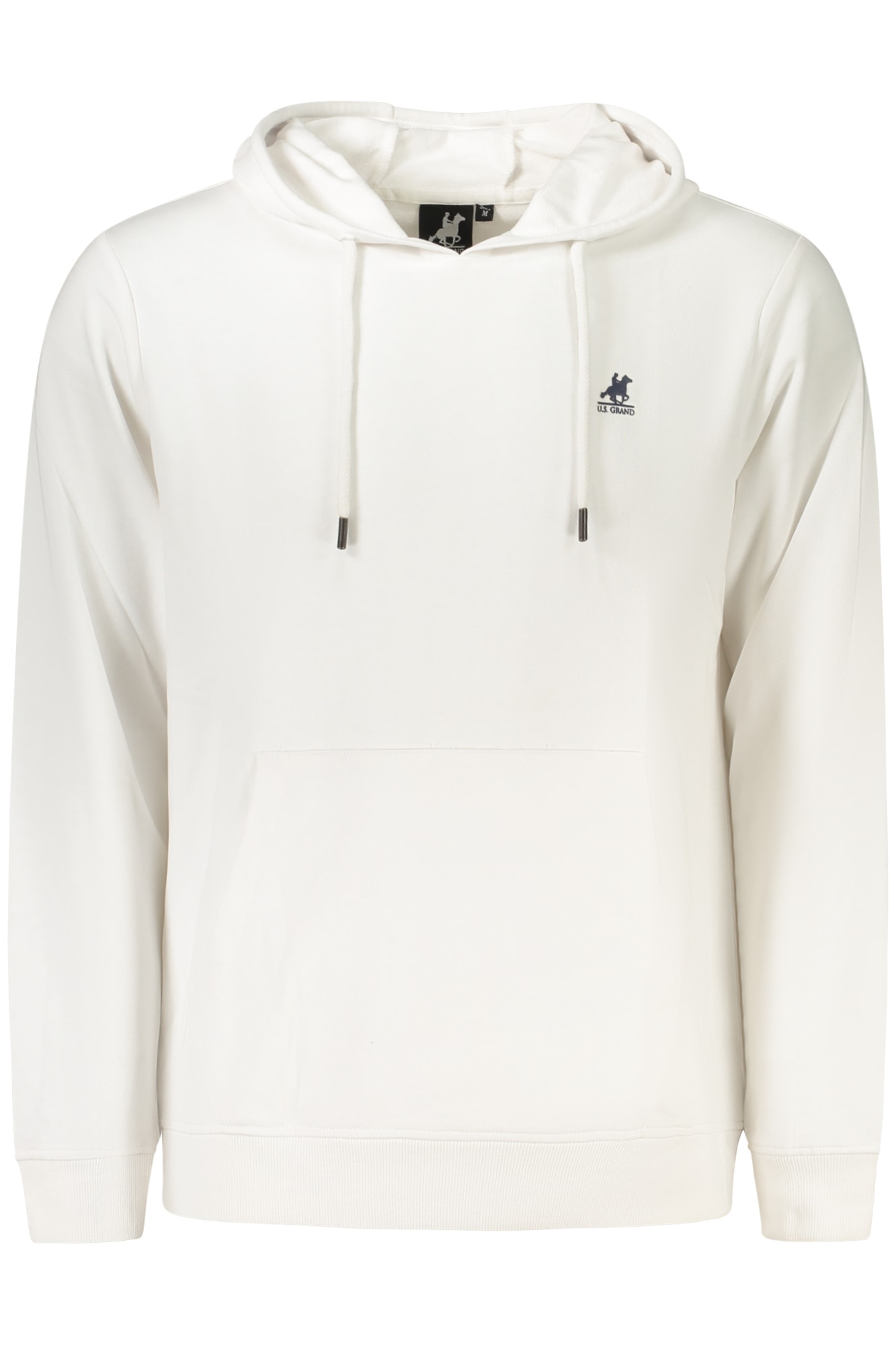 US GRAND Herren-Sweatshirt mit Reißverschluss, weiß
