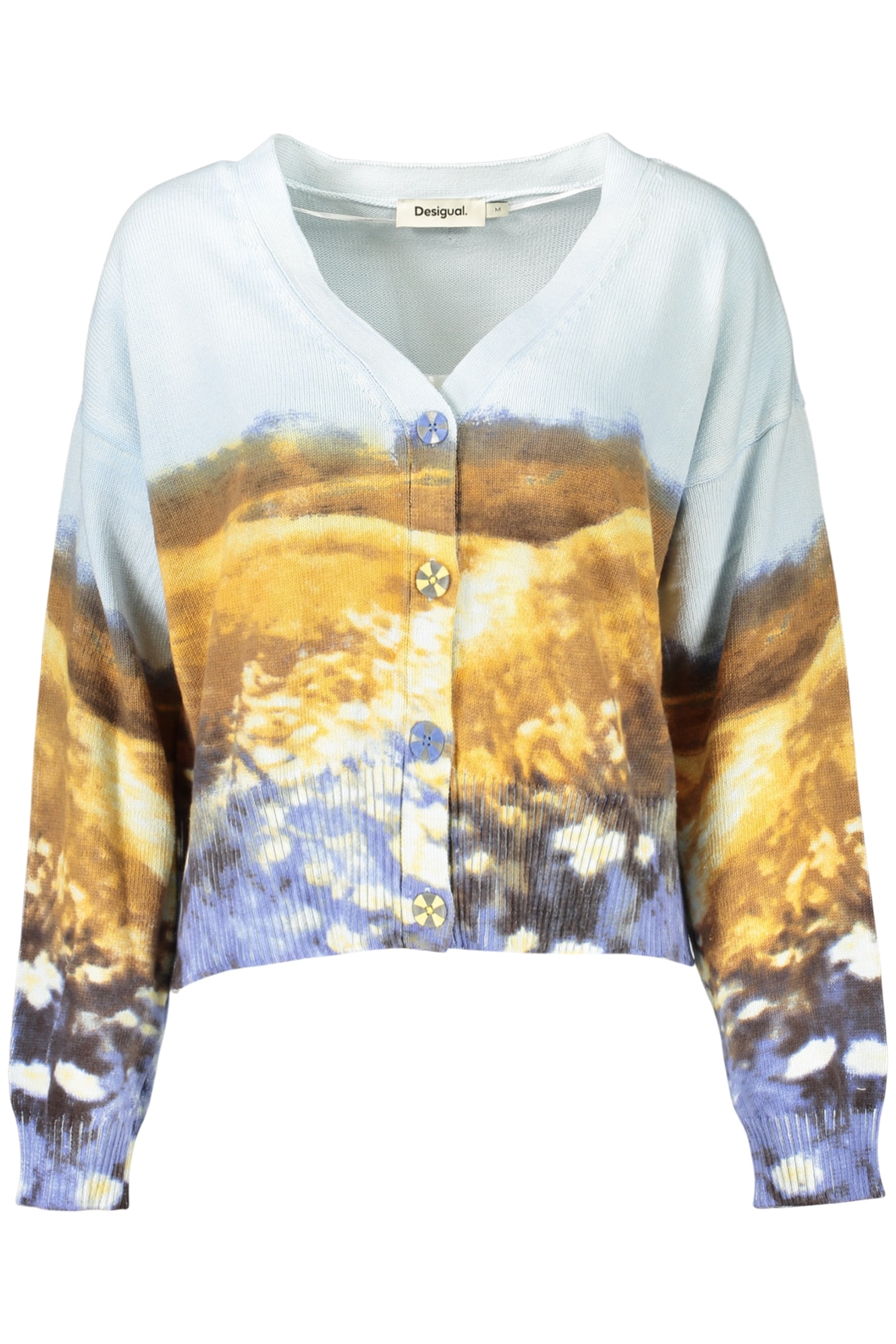 DESIGUAL DAMEN BLAUER STRICKJACKE