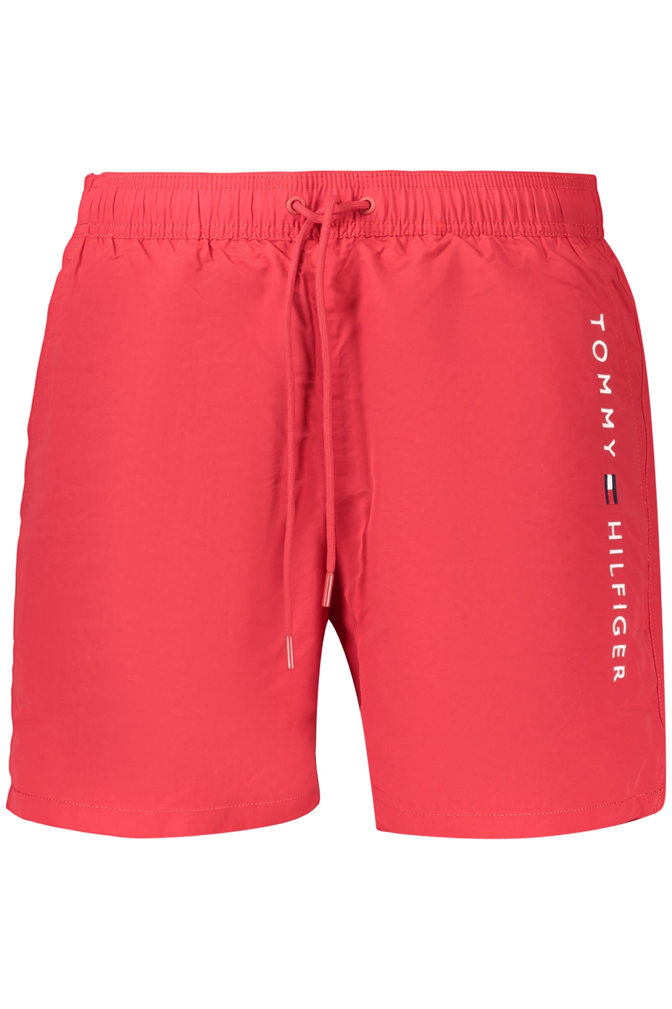 TOMMY HILFIGER HERREN BADEANZUG MIT ROTEM UNTERTEIL