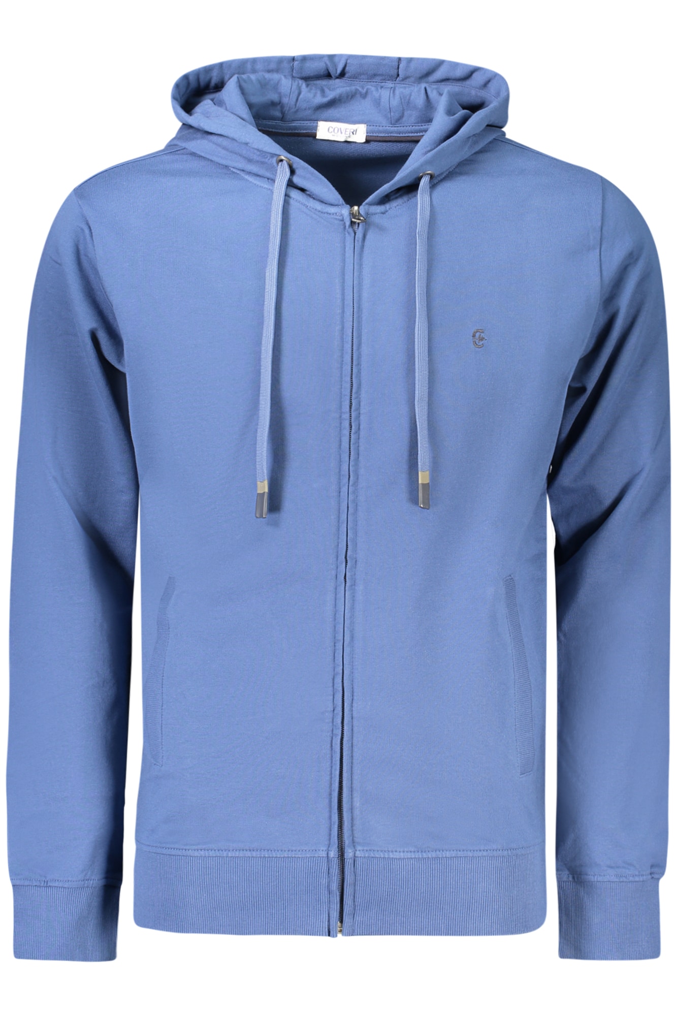 COVERI MOVING HERREN BLAUES REISSVERSCHLUSS-SWEATSHIRT