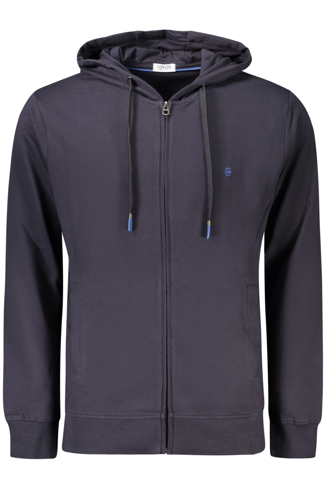 COVERI MOVING HERREN BLAUES REISSVERSCHLUSS-SWEATSHIRT
