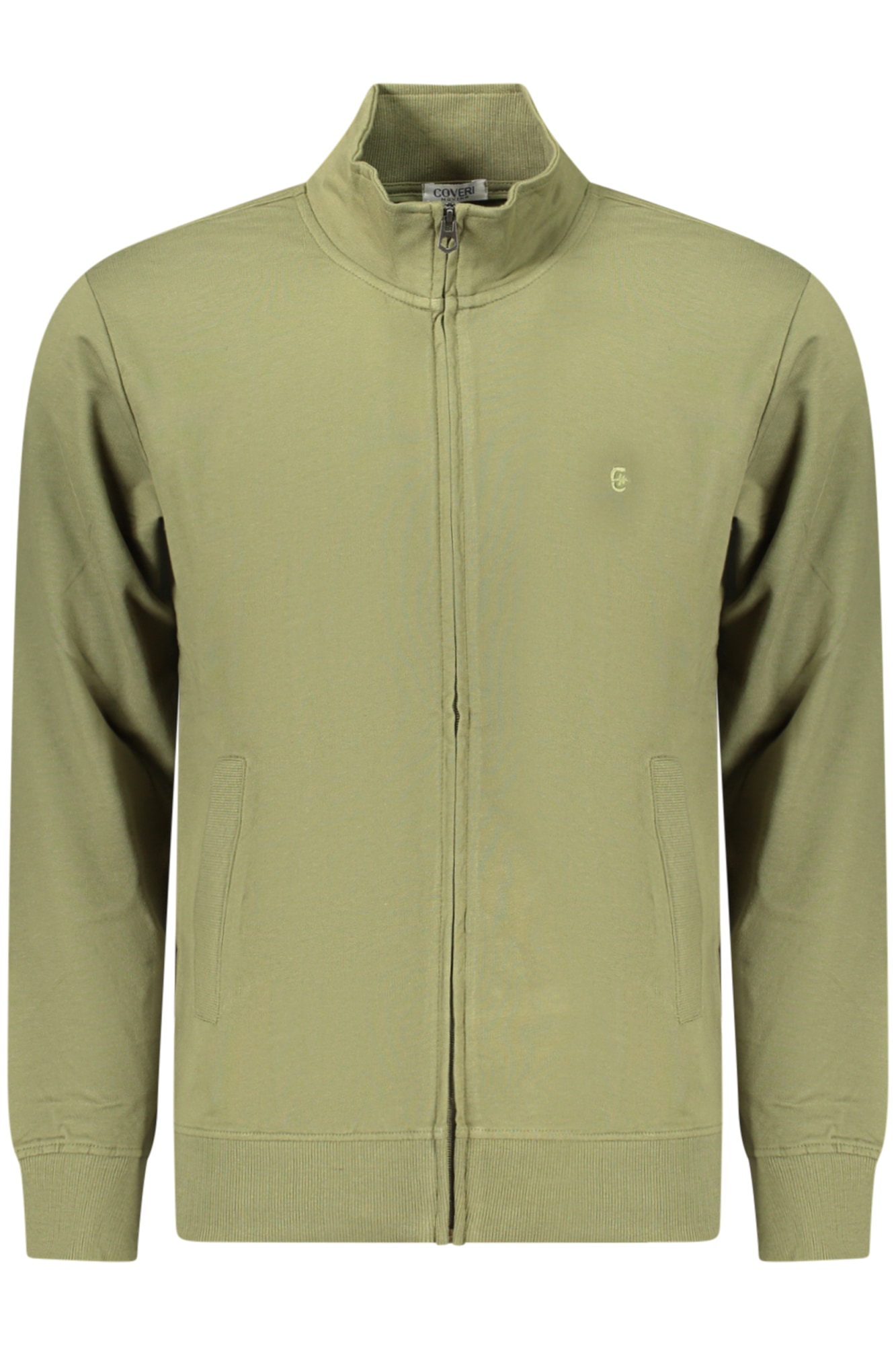 COVERI MOVING Herren-Sweatshirt mit Reißverschluss, grün