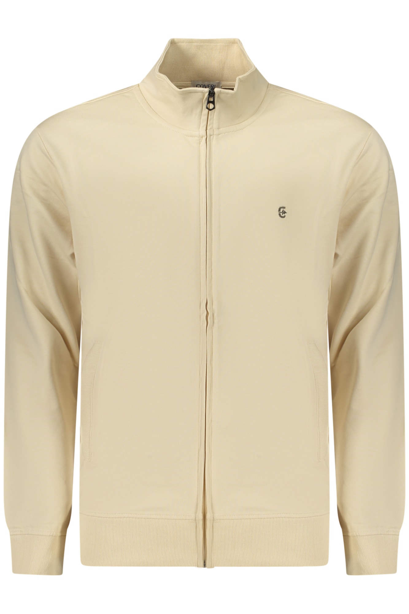 COVERI MOVING HERREN BEIGE REISSVERSCHLUSS-SWEATSHIRT