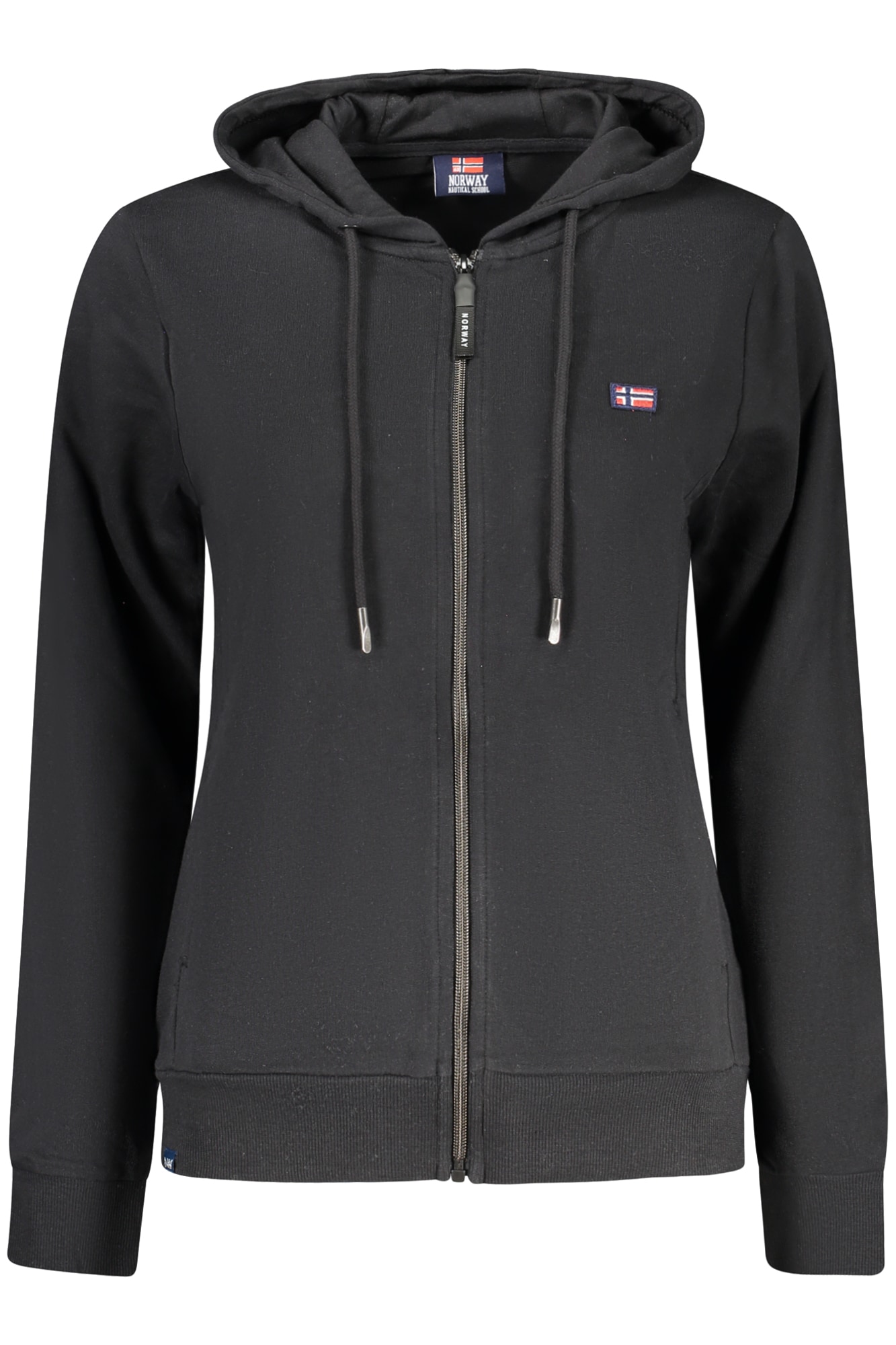 NORWEGEN 1963 DAMEN SCHWARZES SWEATSHIRT MIT REISSVERSCHLUSS