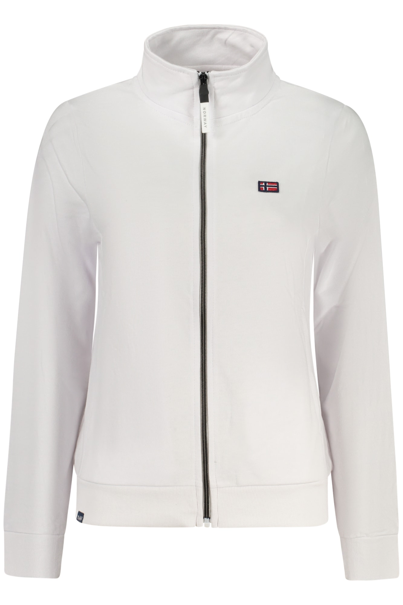 NORWEGEN 1963 WEISSES DAMEN-SWEATSHIRT MIT REISSVERSCHLUSS