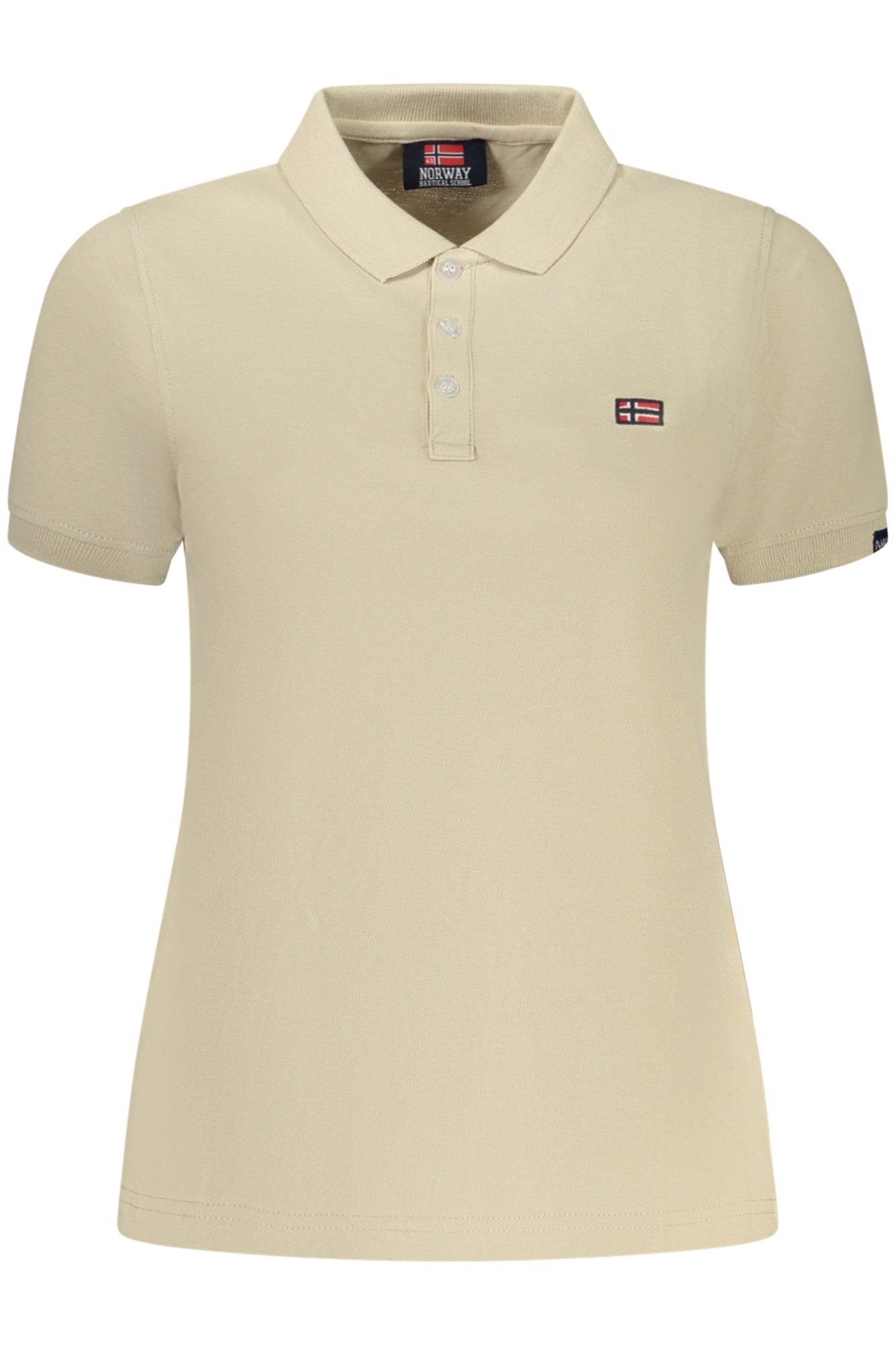 NORWEGEN 1963 DAMEN-POLOSHIRT MIT KURZEN ÄRMELN, BEIGE