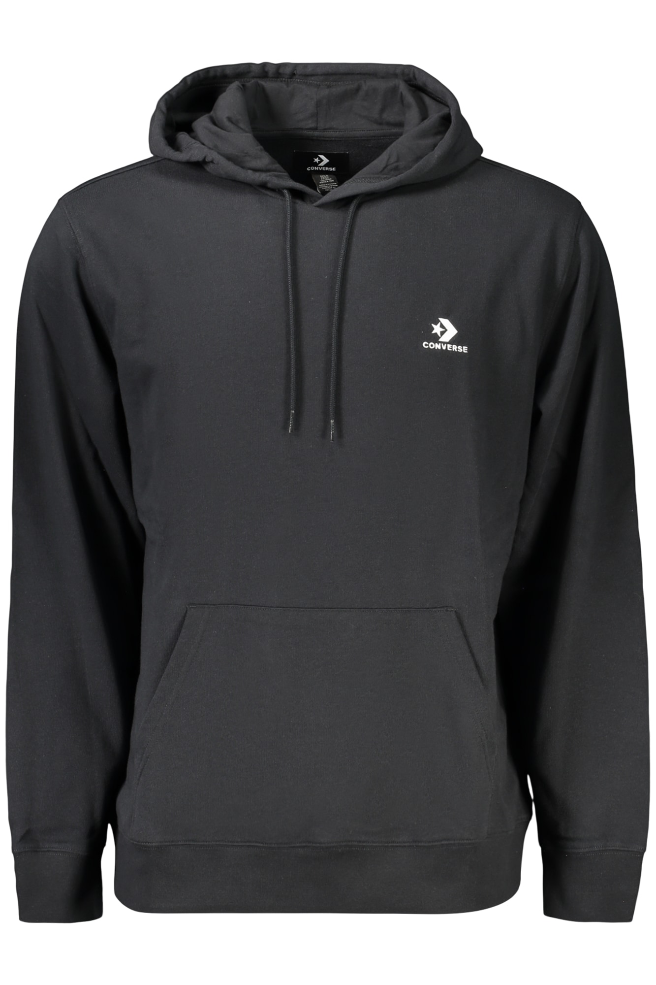 Converse Herren-Kapuzenjacke mit Reißverschluss, Schwarz