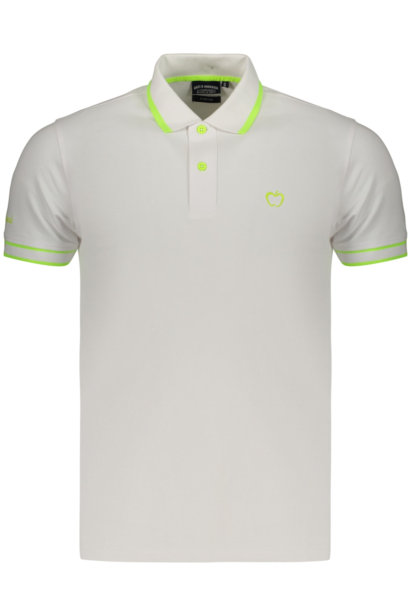 Kisses & Hugs Weißes Kurzarm-Poloshirt für Herren