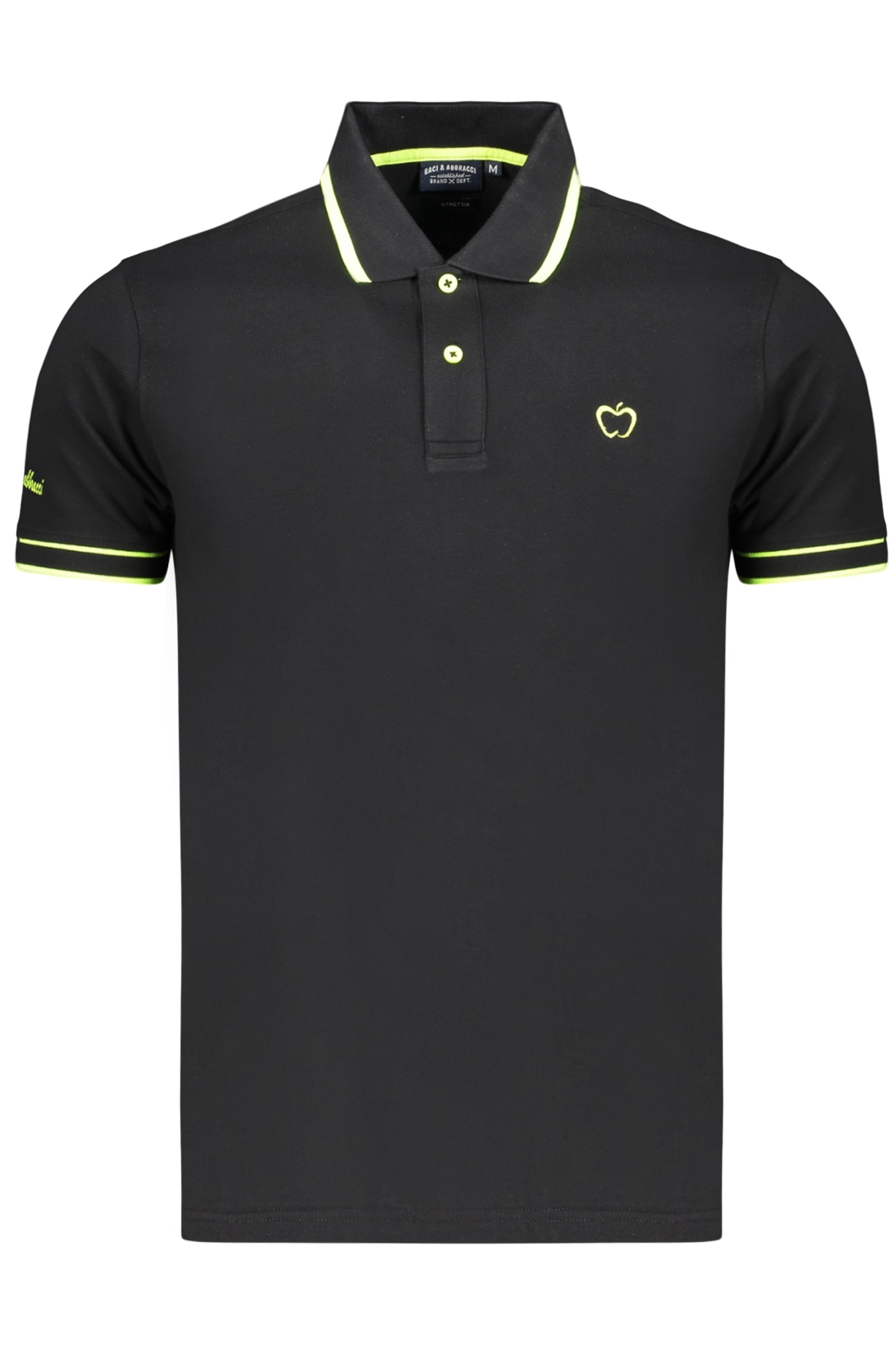 Kisses & Hugs Herren-Poloshirt mit kurzen Ärmeln, schwarz
