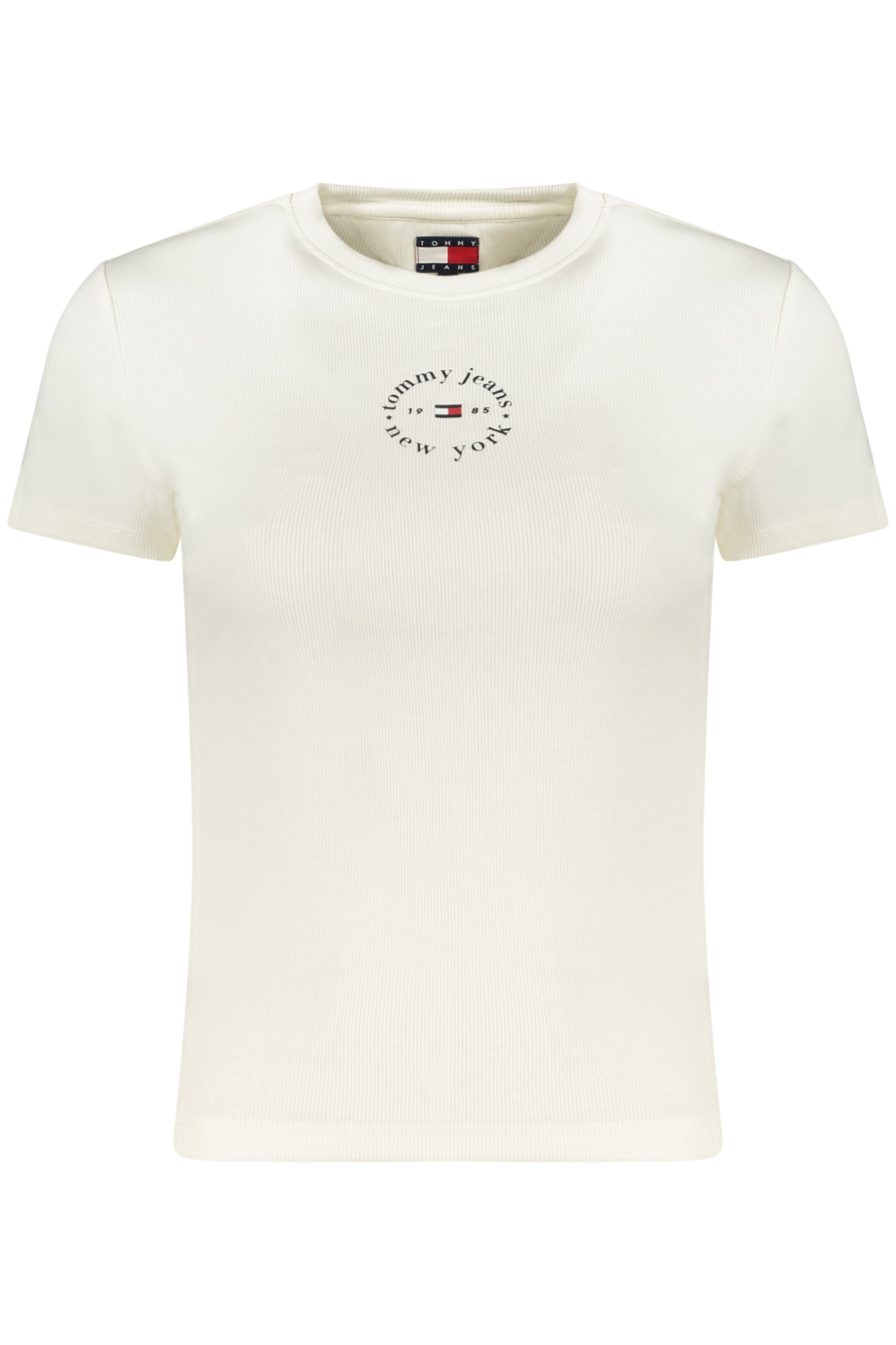 TOMMY HILFIGER DAMEN-T-SHIRT MIT KURZEN ÄRMELN, WEISS