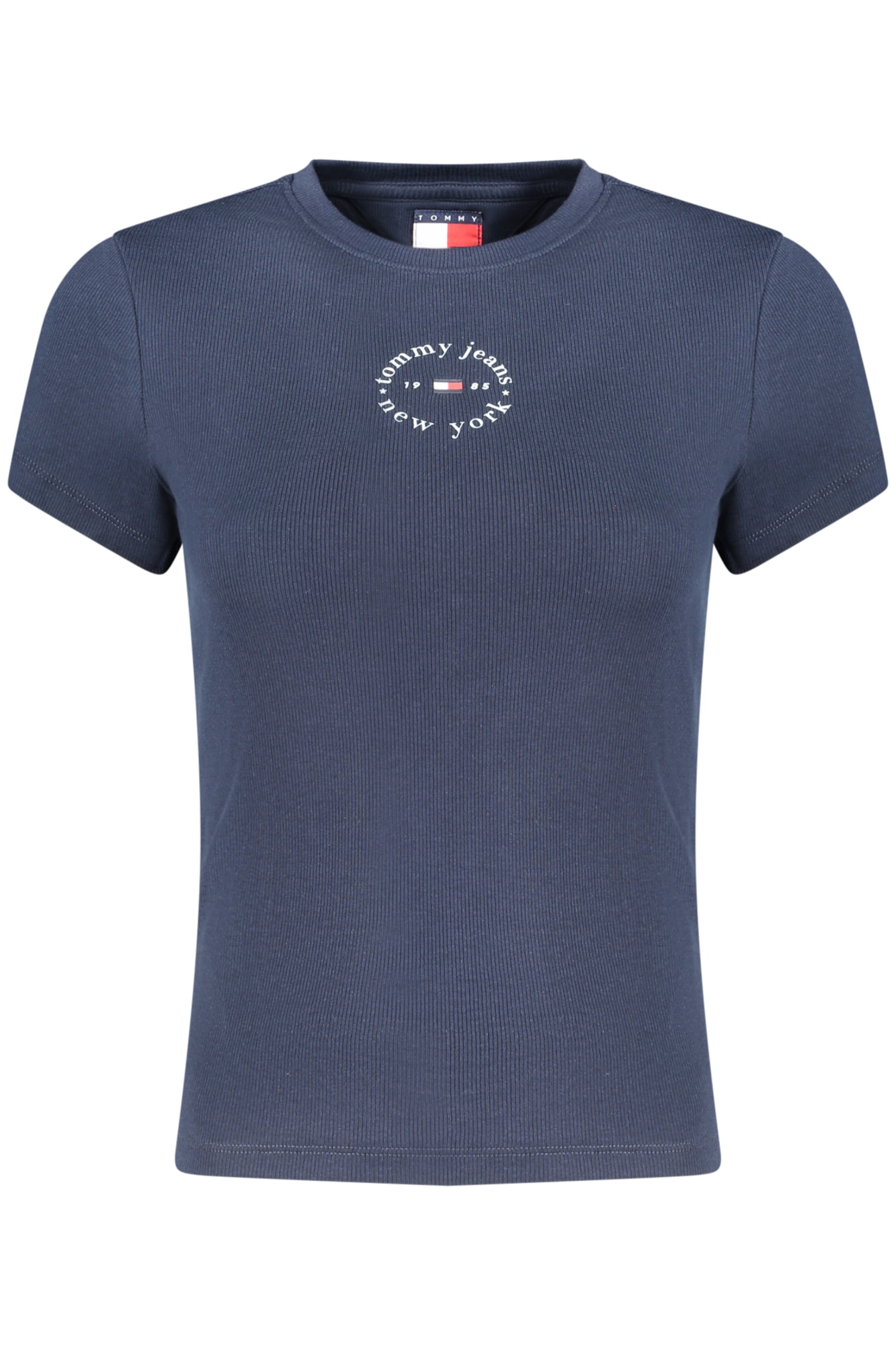 TOMMY HILFIGER DAMEN-T-SHIRT MIT KURZEN ÄRMELN, BLAU