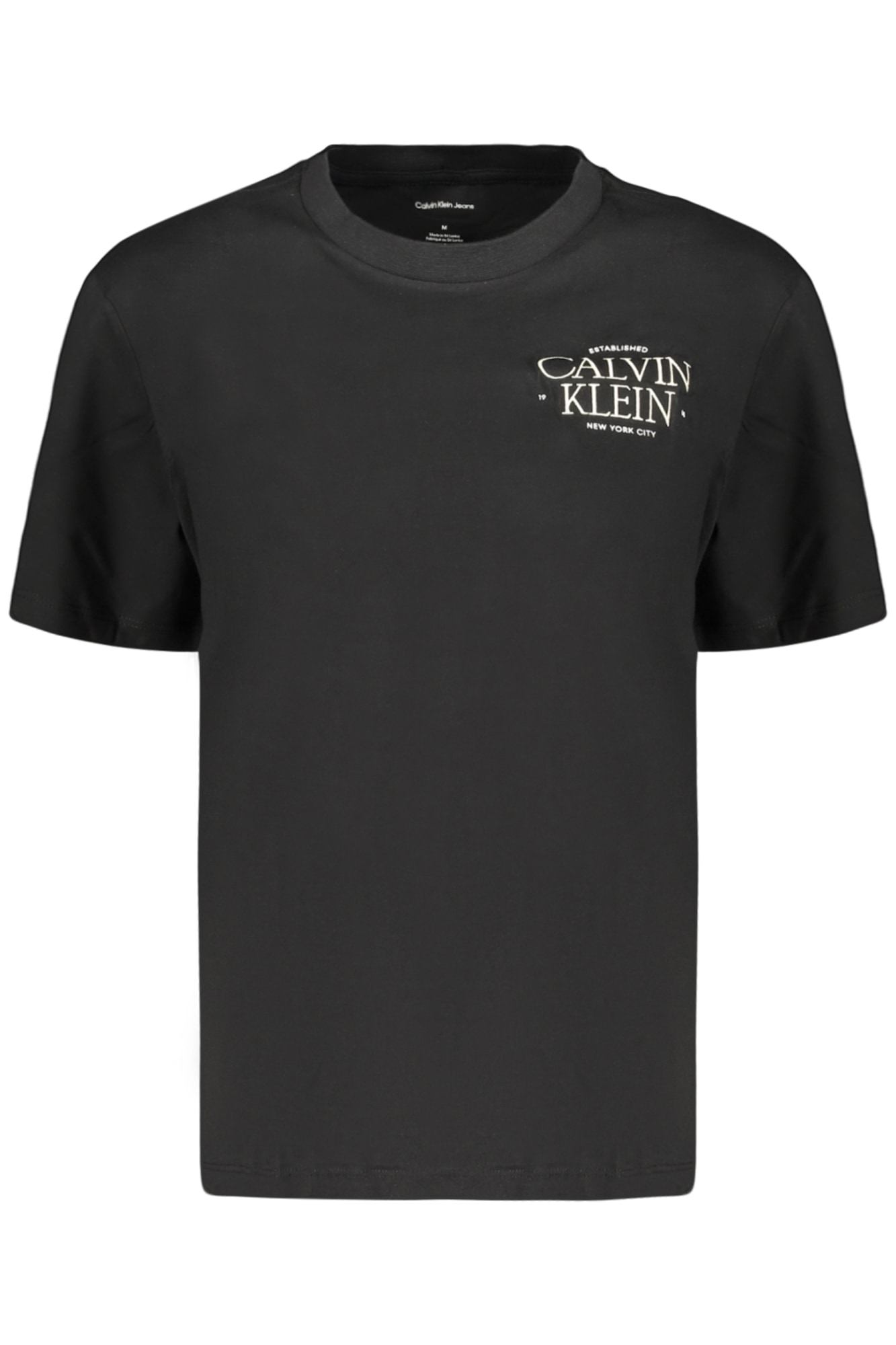 CALVIN KLEIN DAMEN-T-SHIRT MIT KURZEN ÄRMELN, SCHWARZ