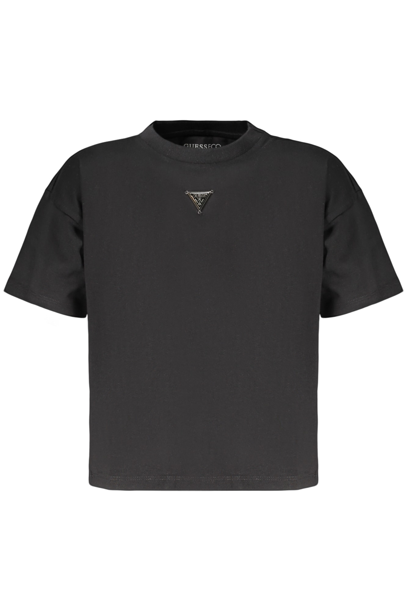 GUESS JEANS KURZARM-T-SHIRT FÜR KINDER, SCHWARZ