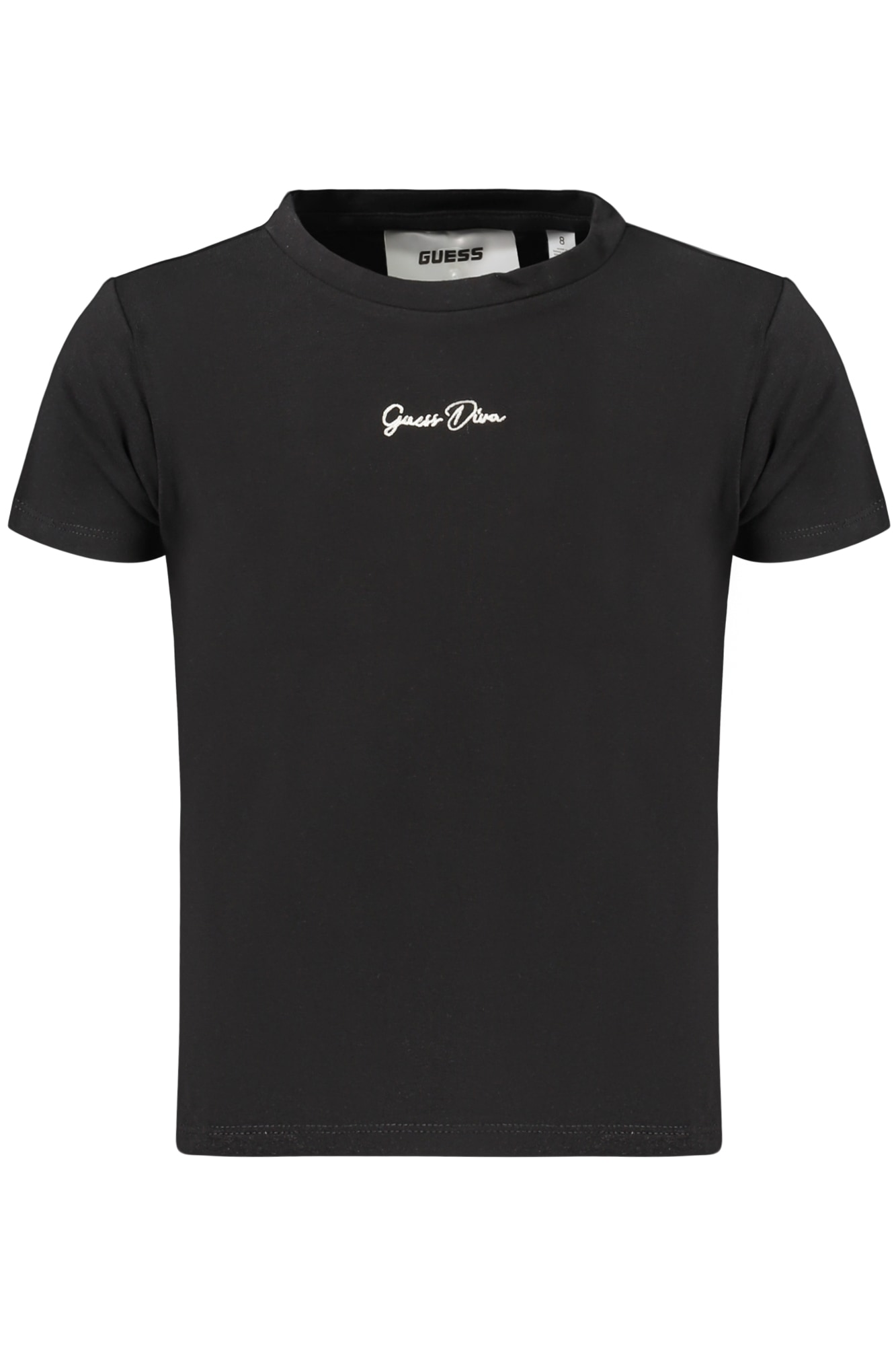 GUESS JEANS KURZARM-T-SHIRT FÜR MÄDCHEN, SCHWARZ