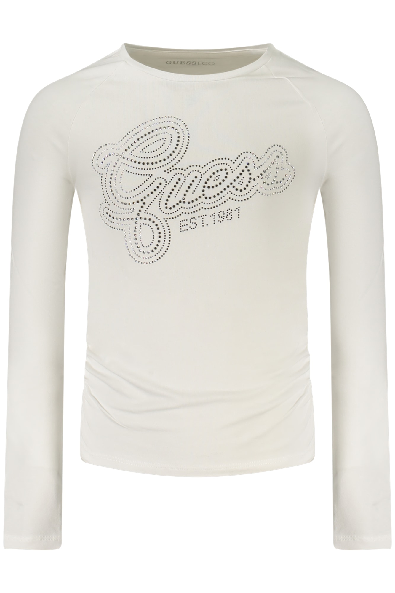 GUESS JEANS LANGARM-T-SHIRT FÜR MÄDCHEN, WEISS