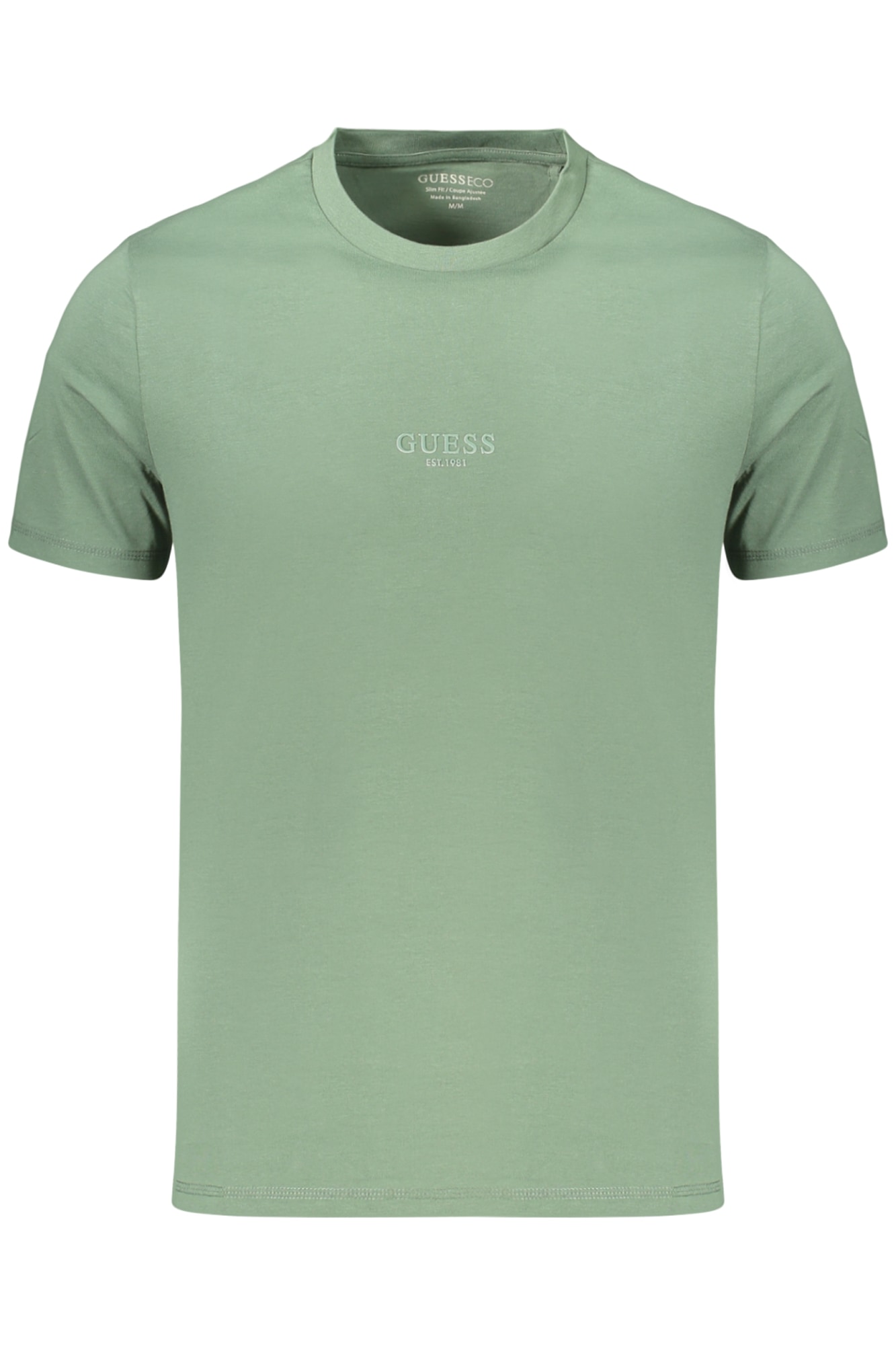 GUESS JEANS HERREN KURZARM-T-SHIRT GRÜN