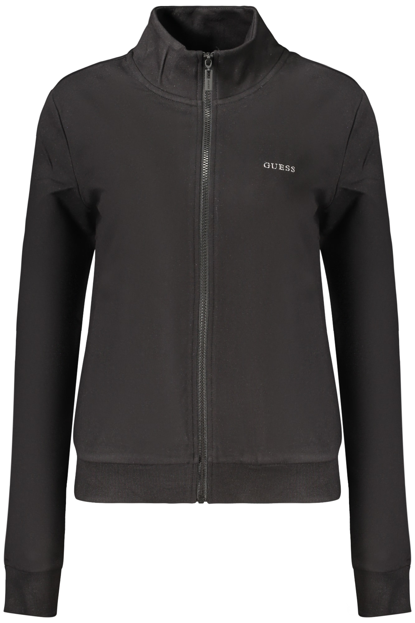 SCHWARZES DAMEN-SWEATSHIRT MIT REISSVERSCHLUSS VON GUESS JEANS