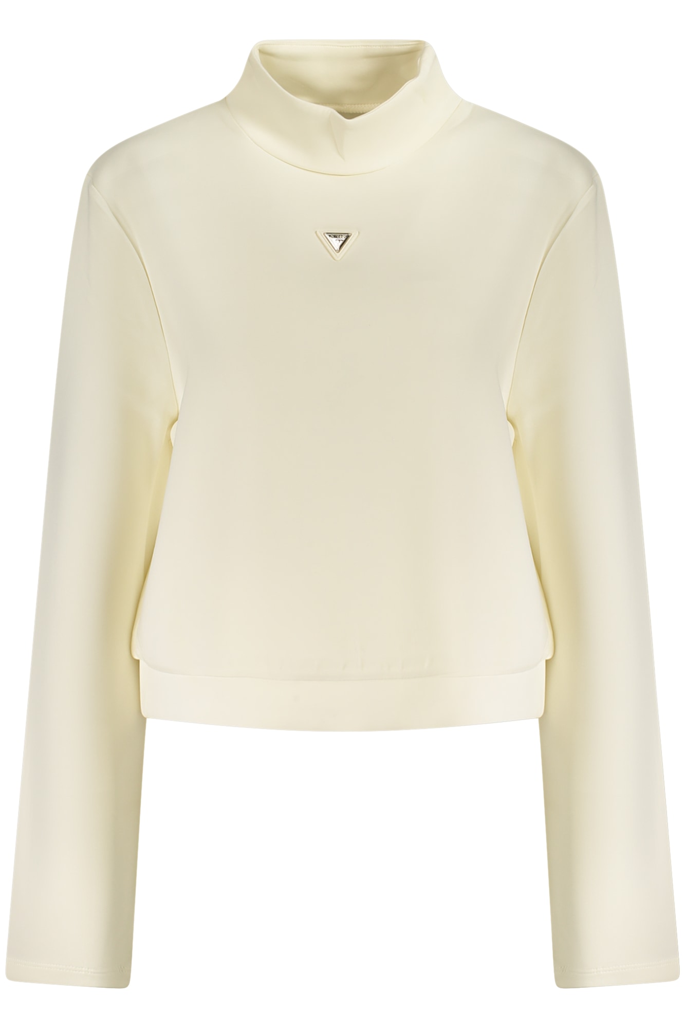 GUESS JEANS DAMEN WEISSES SWEATSHIRT MIT REISSVERSCHLUSS