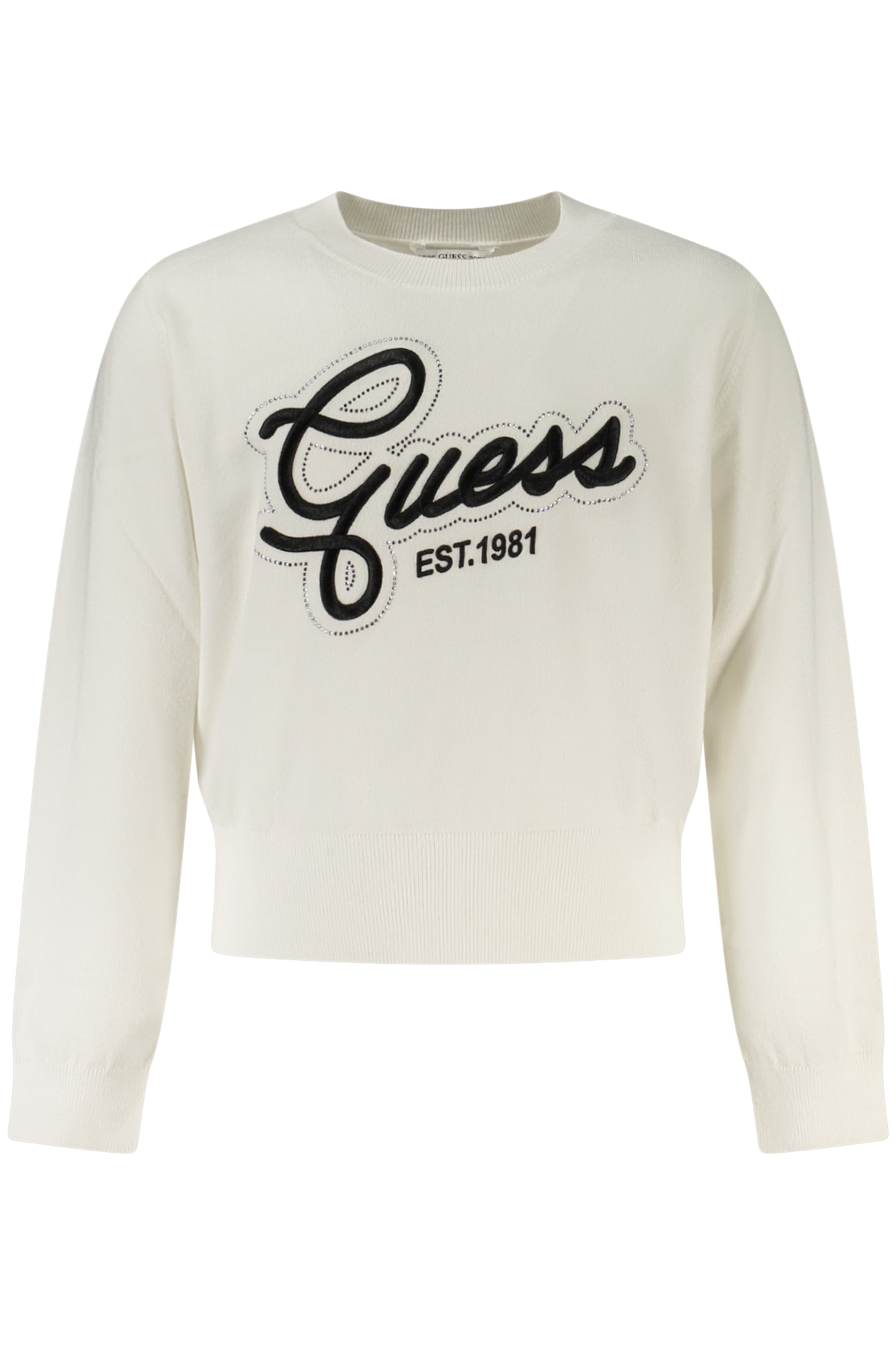 GUESS JEANS WEISSER PULLOVER FÜR MÄDCHEN