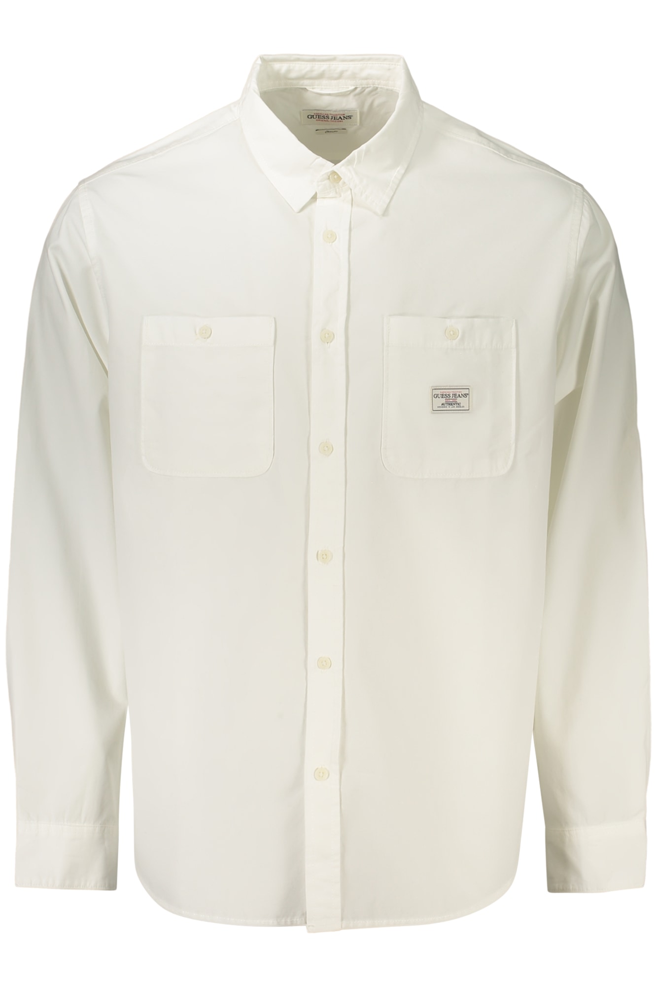 GUESS JEANS HERREN LANGARMHEMD WEISS