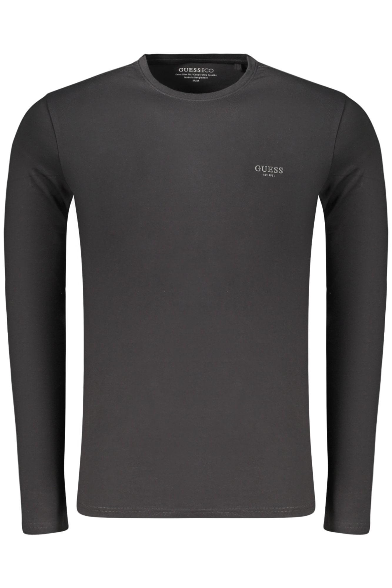 GUESS JEANS Herren Langarmshirt Schwarz