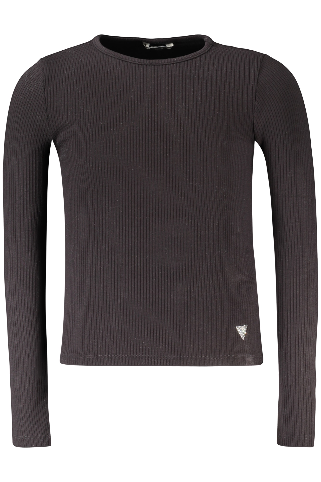 GUESS JEANS LANGARM-T-SHIRT FÜR MÄDCHEN, SCHWARZ