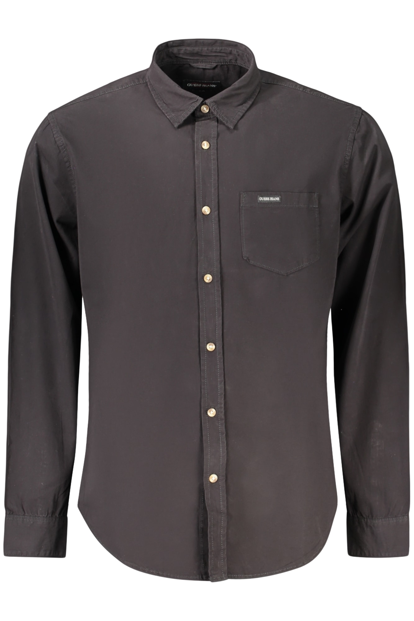 GUESS JEANS Herren Langarmhemd Schwarz