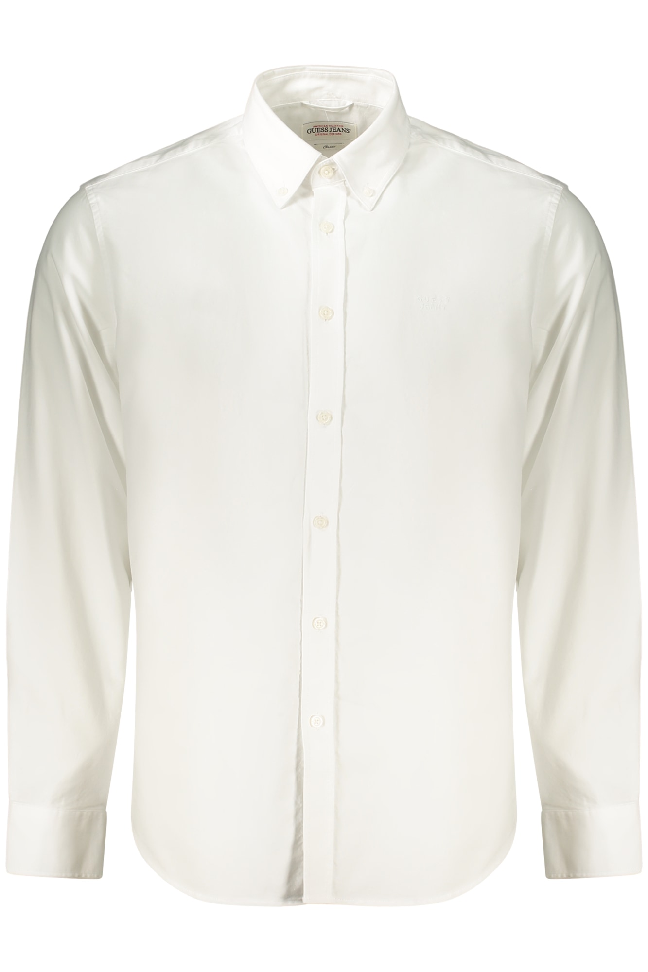 GUESS JEANS HERREN LANGARMHEMD WEISS