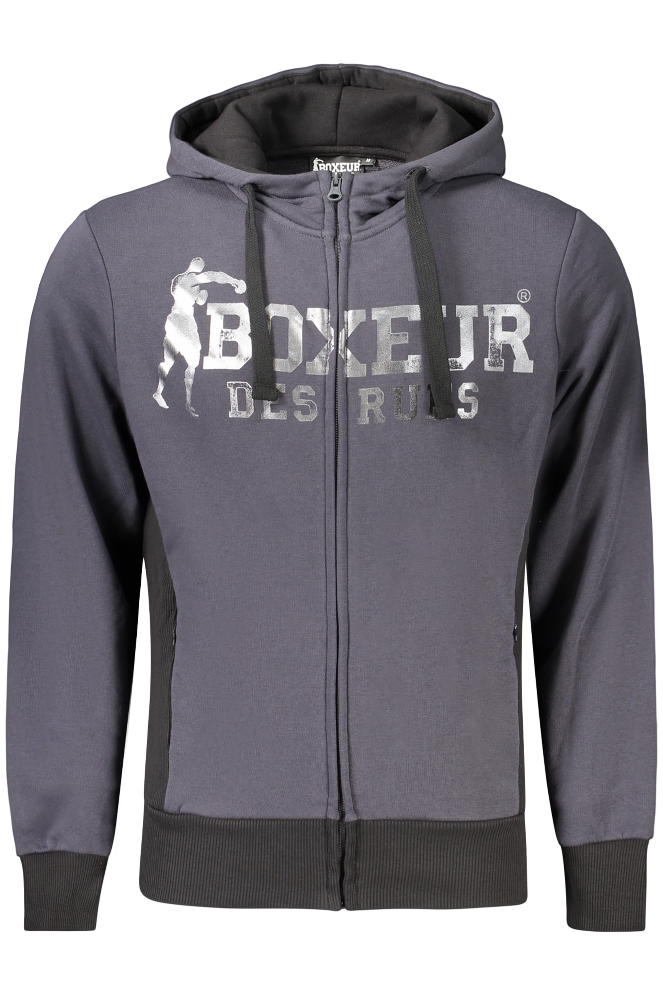 BOXEUR DES RUES GRAUES REISSVERSCHLUSS-SWEATSHIRT FÜR HERREN