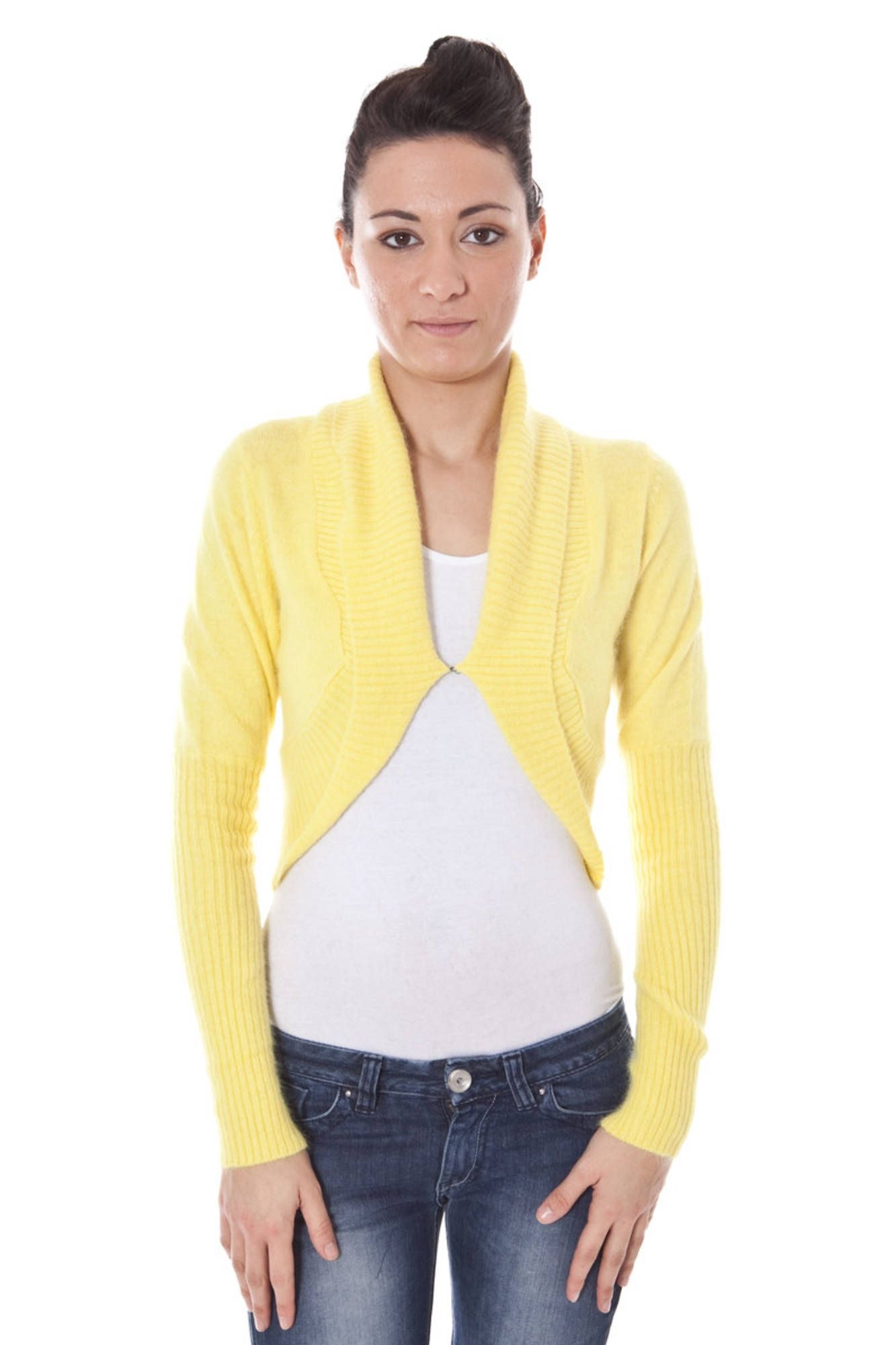 DATCH SHRUG LANGARM DAMEN GELB