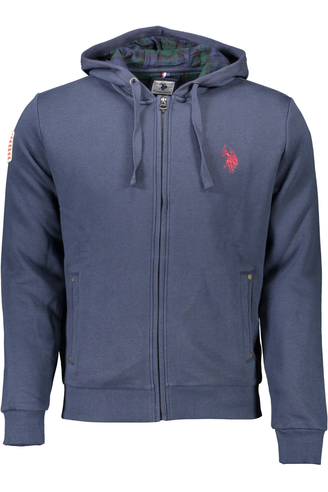 US POLO ASSN. Herren-Sweatshirt mit Reißverschluss, blau